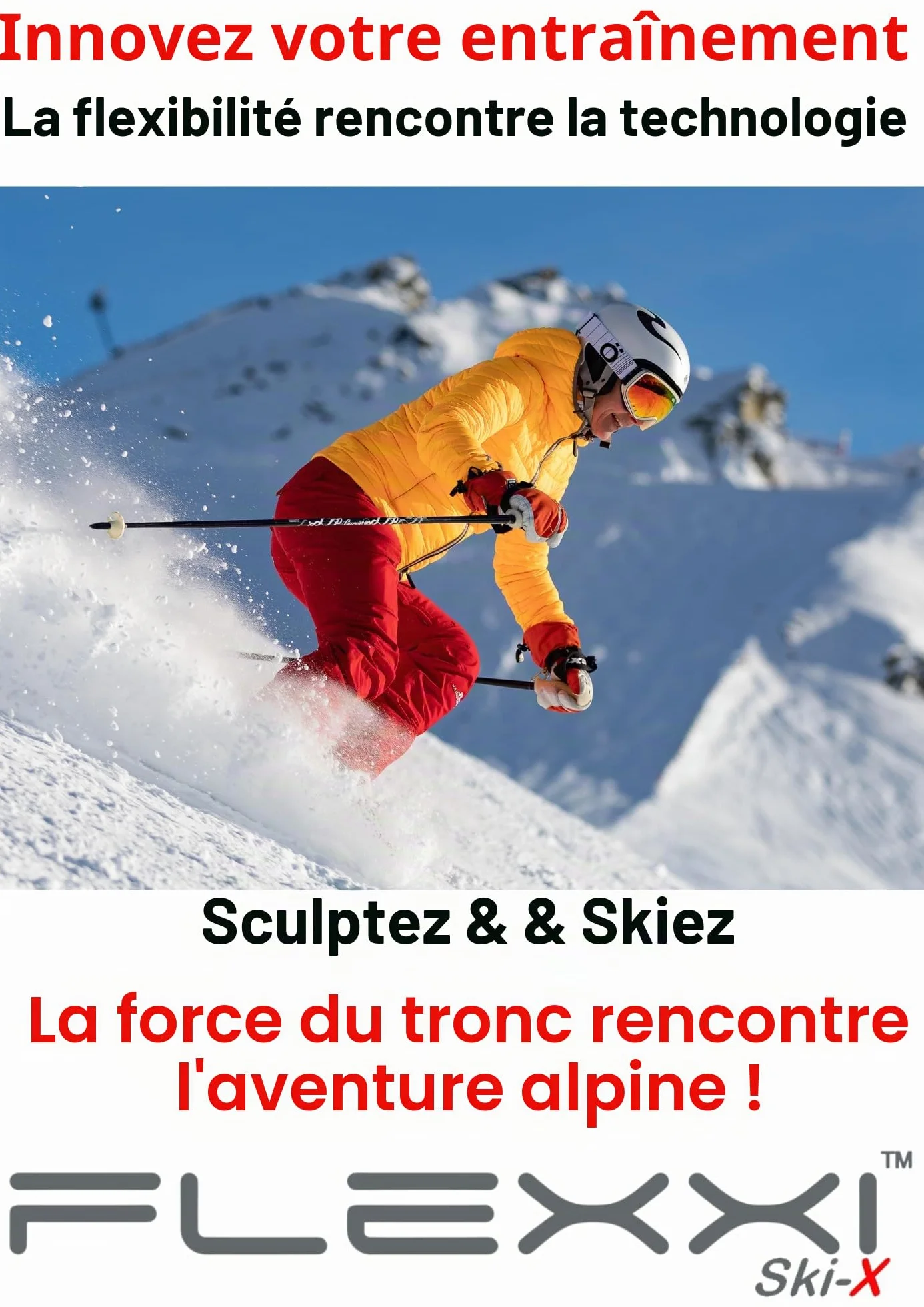 Ski-X Machine de Simulateur de Ski Multi-Muscles Exercices à Domicile - Fessiers, Stepper, Équilibre du Corps, Aérobic Intérieur, Entraînement de la Taille