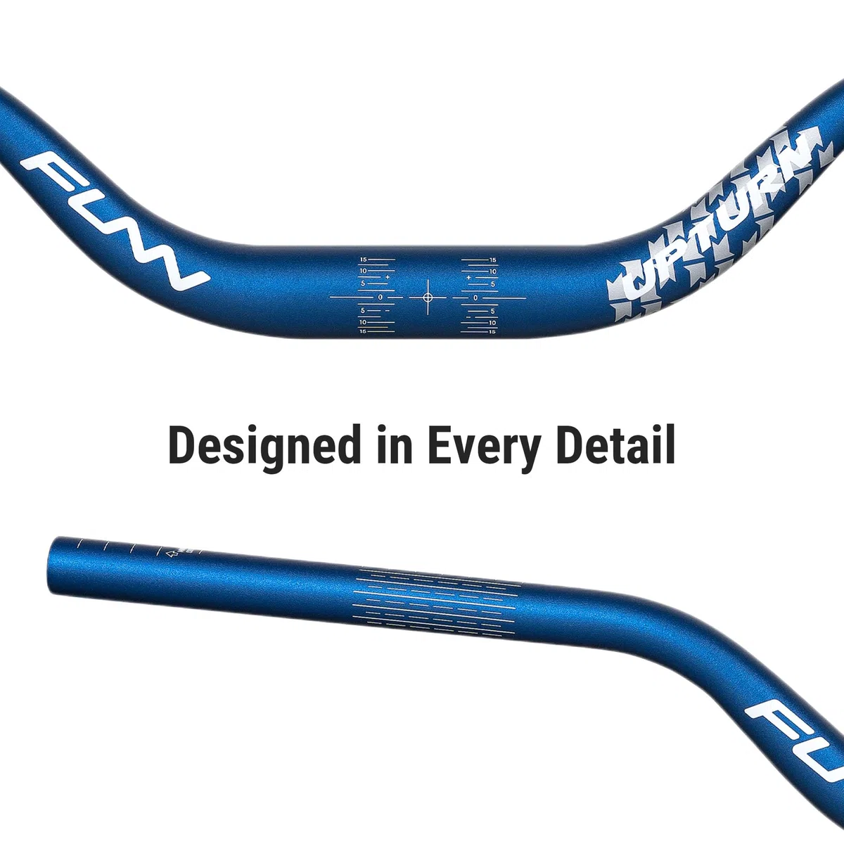 Funn Upturn Guidon de VTT à haute élévation avec collier de serrage de 31,8 mm et largeur de 785 mm, guidon en alliage léger et durable pour vélo MTB et BMX, élévation de 55 mm (Noir)