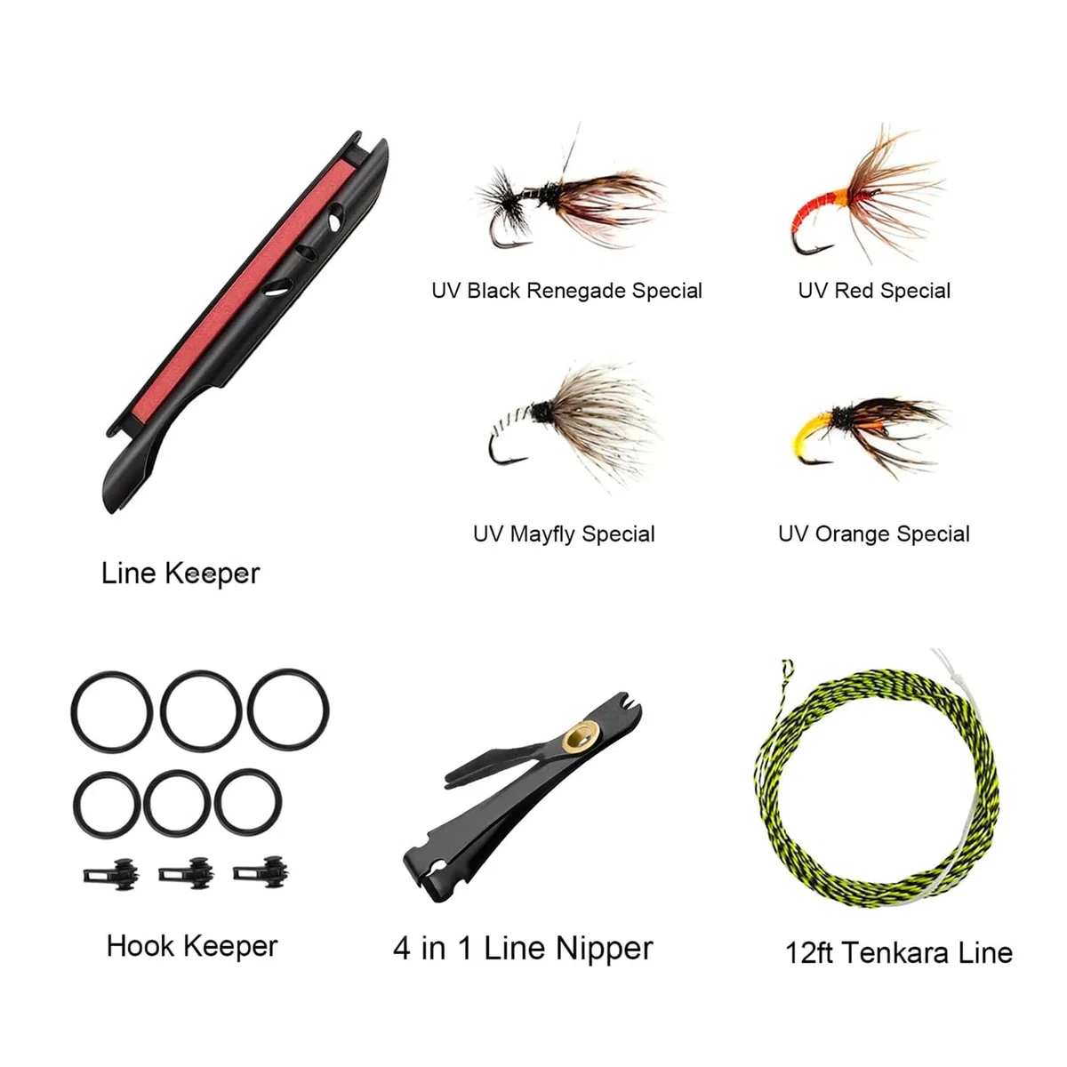 Tenkara Rods Pro IM12 Nano 6:4 Action Mini Tailles Toutes Conditions d'eau Tube de Carbone Emballage de qualité Tubes de Carbone Sections de Rechange supplémentaires incluses, Cannes à Mouche Tenkara