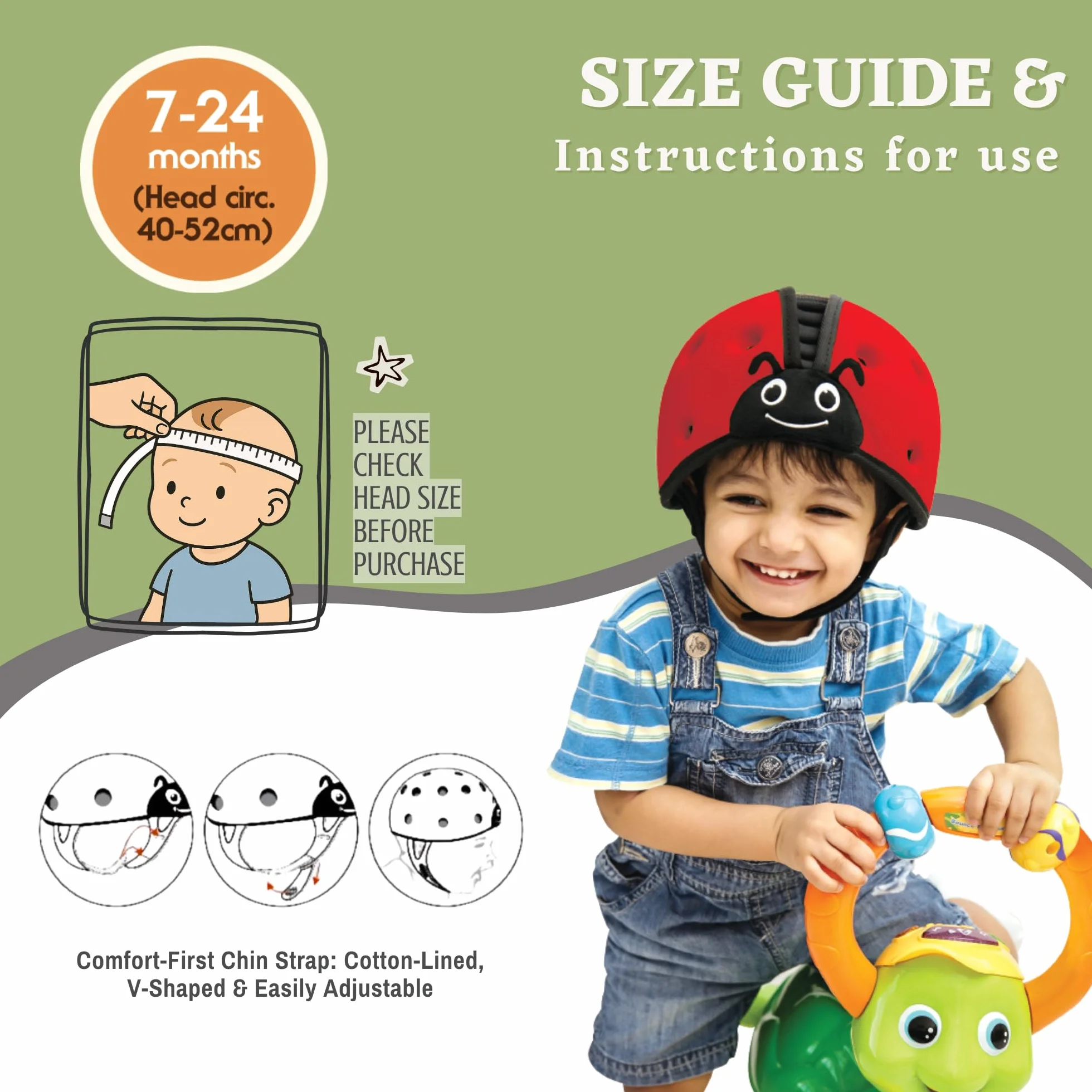 SafeheadBABY Casque de sécurité bébé protection tête extensible réglable ultra-léger certifié
