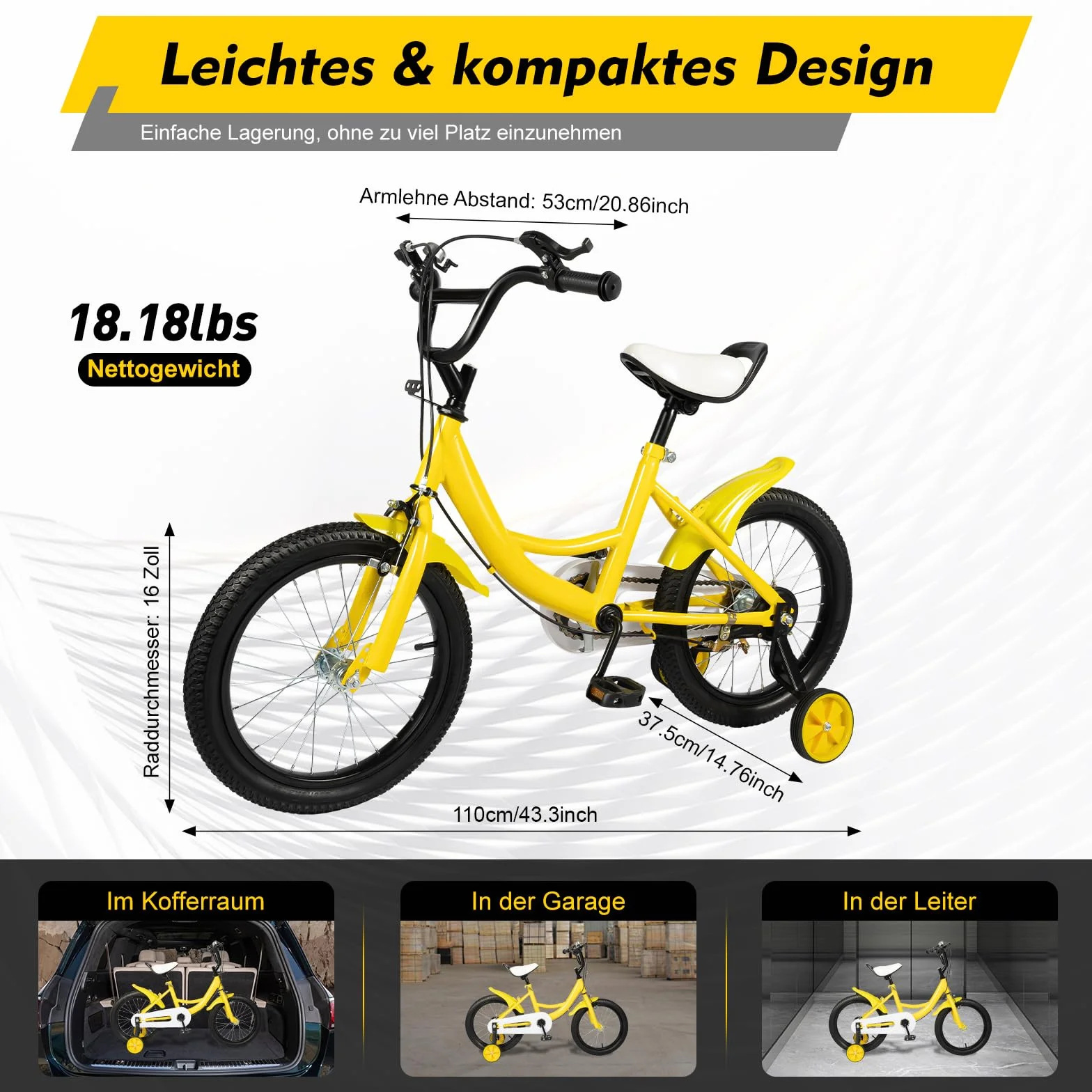 Vélo enfant 30,5 cm roues stabilisatrices hauteur réglable 6 cm bleu garçons 2-4 ans 85-105 cm