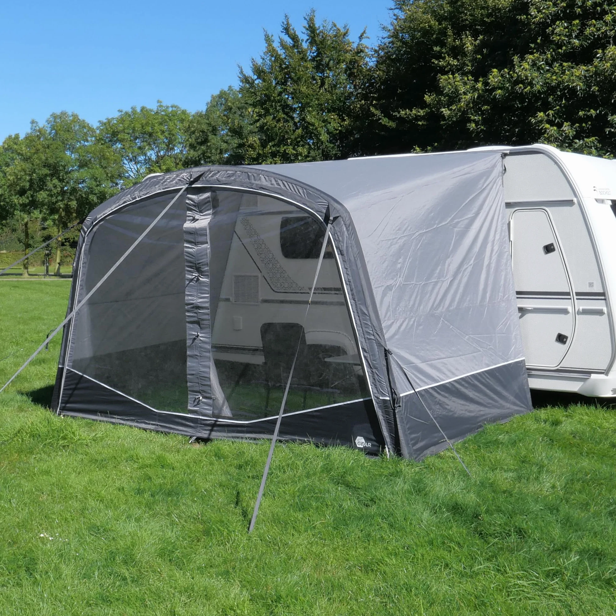 your GEAR Otranto Air – Auvent gonflable 380 x 250 cm, colonne d'eau 5000 mm, idéal pour caravanes et camping-cars, protection solaire your GEAR Otranto Air – Auvent gonflable 380 x 250 cm, colonne
