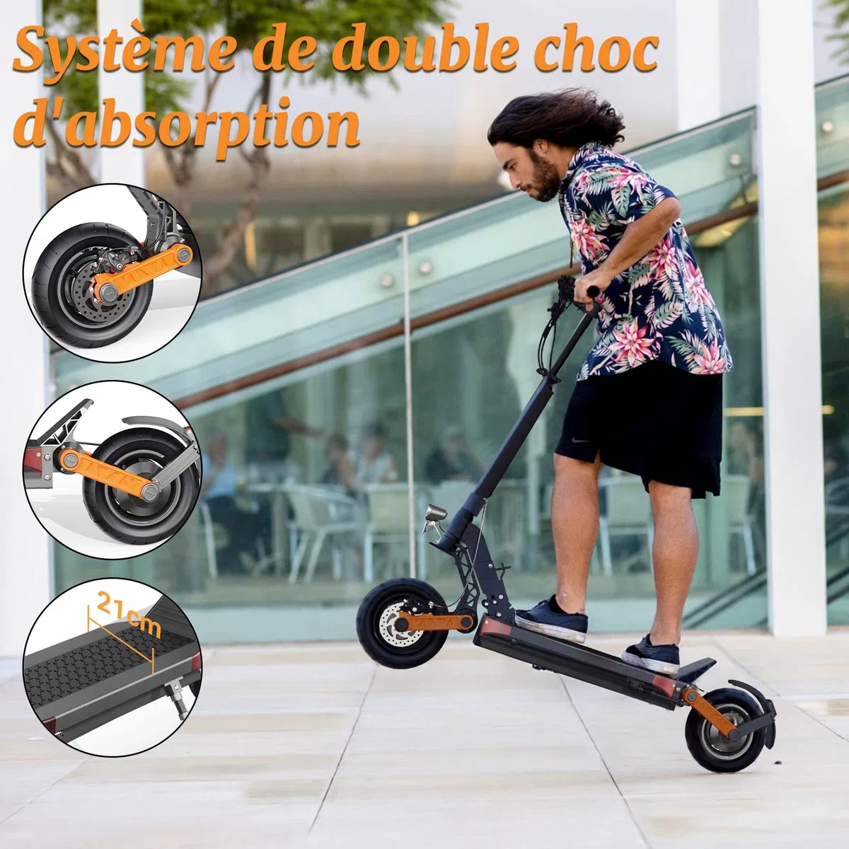 JOYOR Trotinette Electrique Adulte S/Y/T Serie Autonomie 55-90KM Moteur 2000W Trottinette électrique Puissante Sportive Professionnelle Aventure Travail Pneus Tout-Terrain Scooter Electrique Adulte