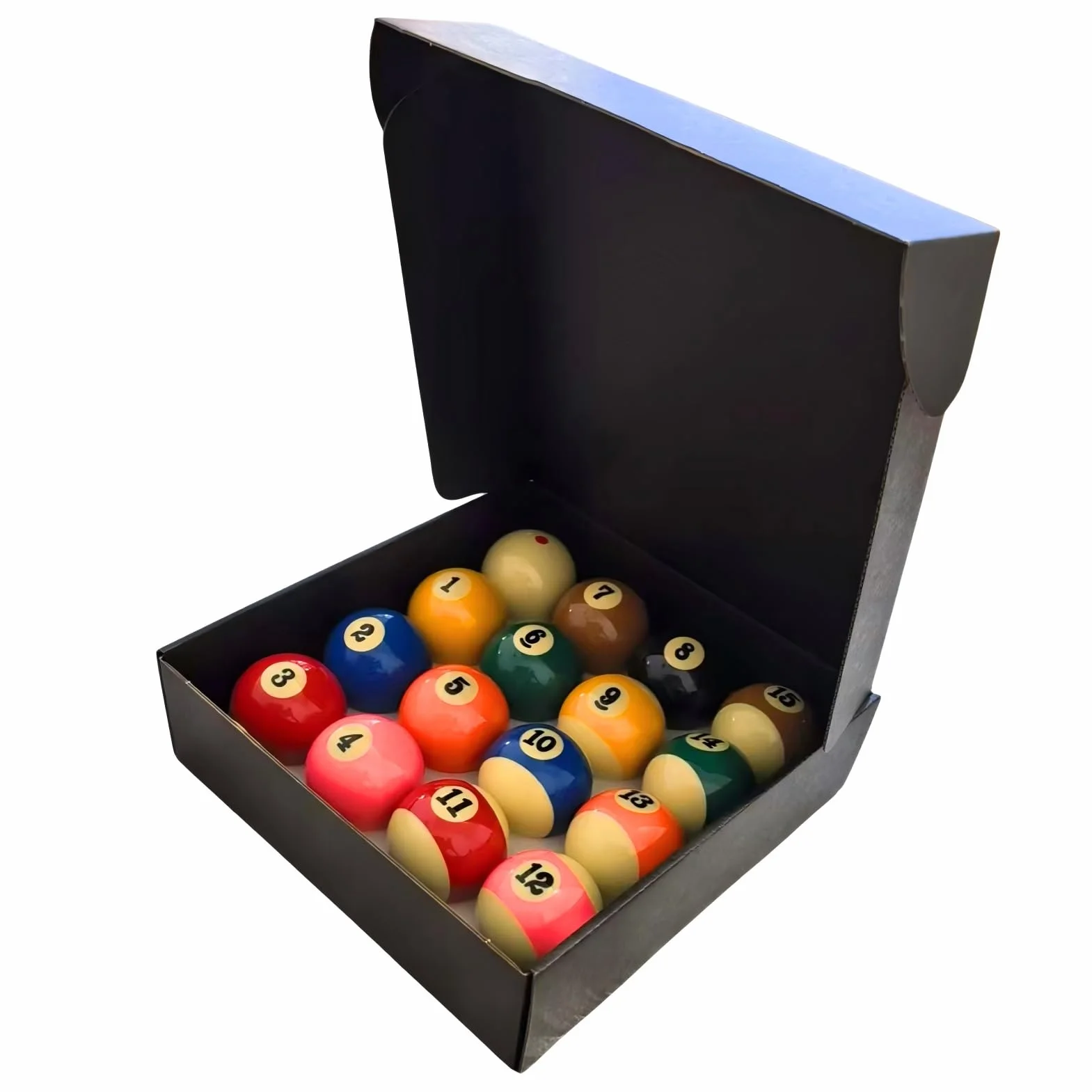 Jeu de Boules de Billard 57,2 mm 16 Pièces, Jeu Complet Boule de Billard en Résine pour Compétition et Loisir