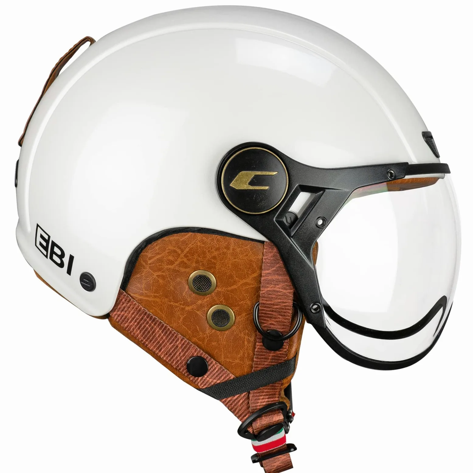 CGM EBI Casque de Ski Unisexe Adulte, Blanc nacré, S (55-56cm)