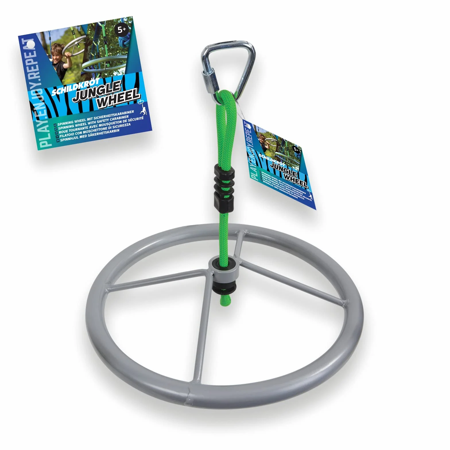 Schildkröt Jungle Spinning Wheel Grande Roue en Métal pour Enfants et Adultes