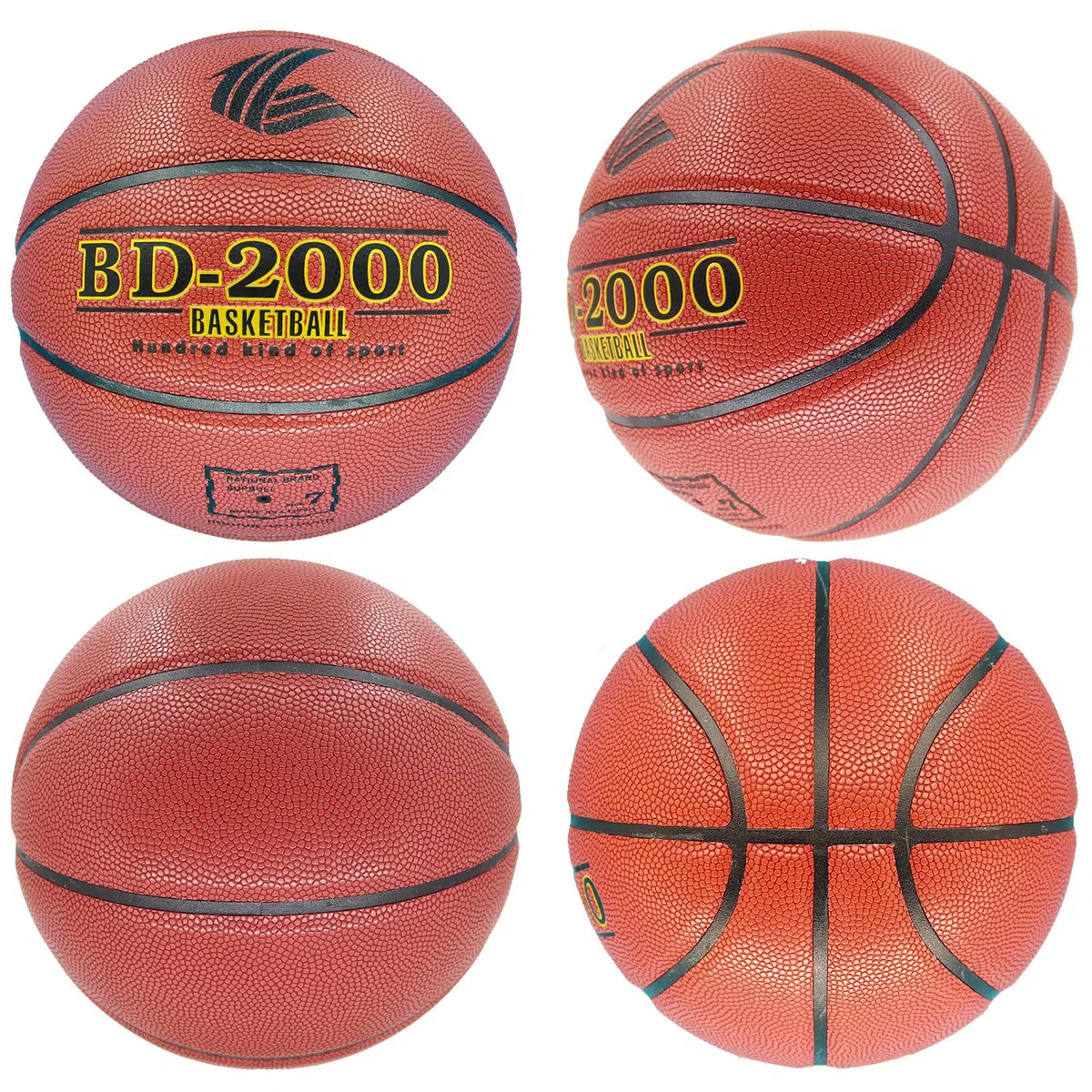 Ballon de basket-ball personnalisé pour intérieur et extérieur - En cuir composite imprimé avec votre nom - Taille officielle 5, 6, 7