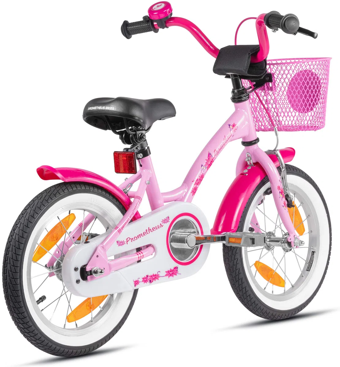 PROMETHEUS BICYCLES Velo Enfant 4 Ans - vélo Fille 14 Pouces a Roulette pour 3 a 5 Ans - Petite Princesse en Rose