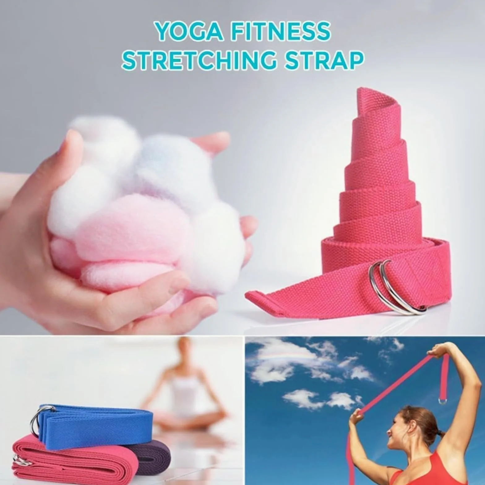 Générique Ensemble Pilates Yoga 11 Pièces — Kit Pilates Maison, Kits de Yoga et Pilates, Pilates Accessoires, Bande de Résistance pour Pilates, Anneaux de Pilates pour Jambes, Bras et Cuisses