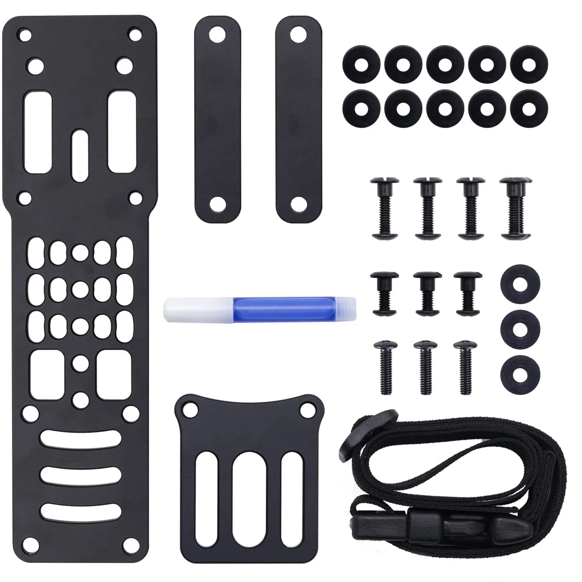 Zhongren Metal Modular Holster Adaptor Universal Expansion Board Adjustable Multi-Angle Hole Tactical Sinking Holster Drop Leg Hanging Plate Compatible Safariland QLS, G-Code, Blackhawk Models