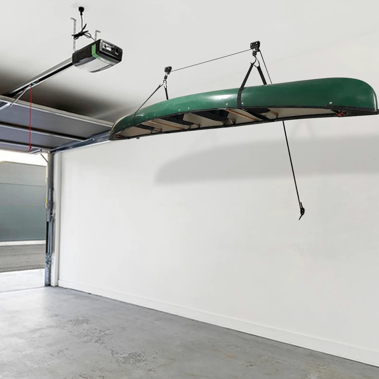 Système de Poulie au Plafond pour Kayak, Grande de Charge 57kg, Économie d'Espace, Convient à Salles de Stockage, sous-sols, Garages