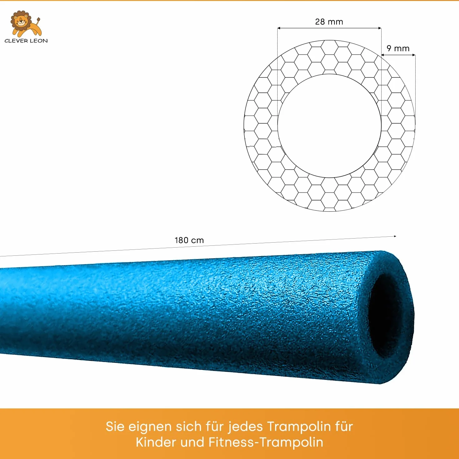 Mousse de Protection pour Trampoline 8 Poteaux 180 cm