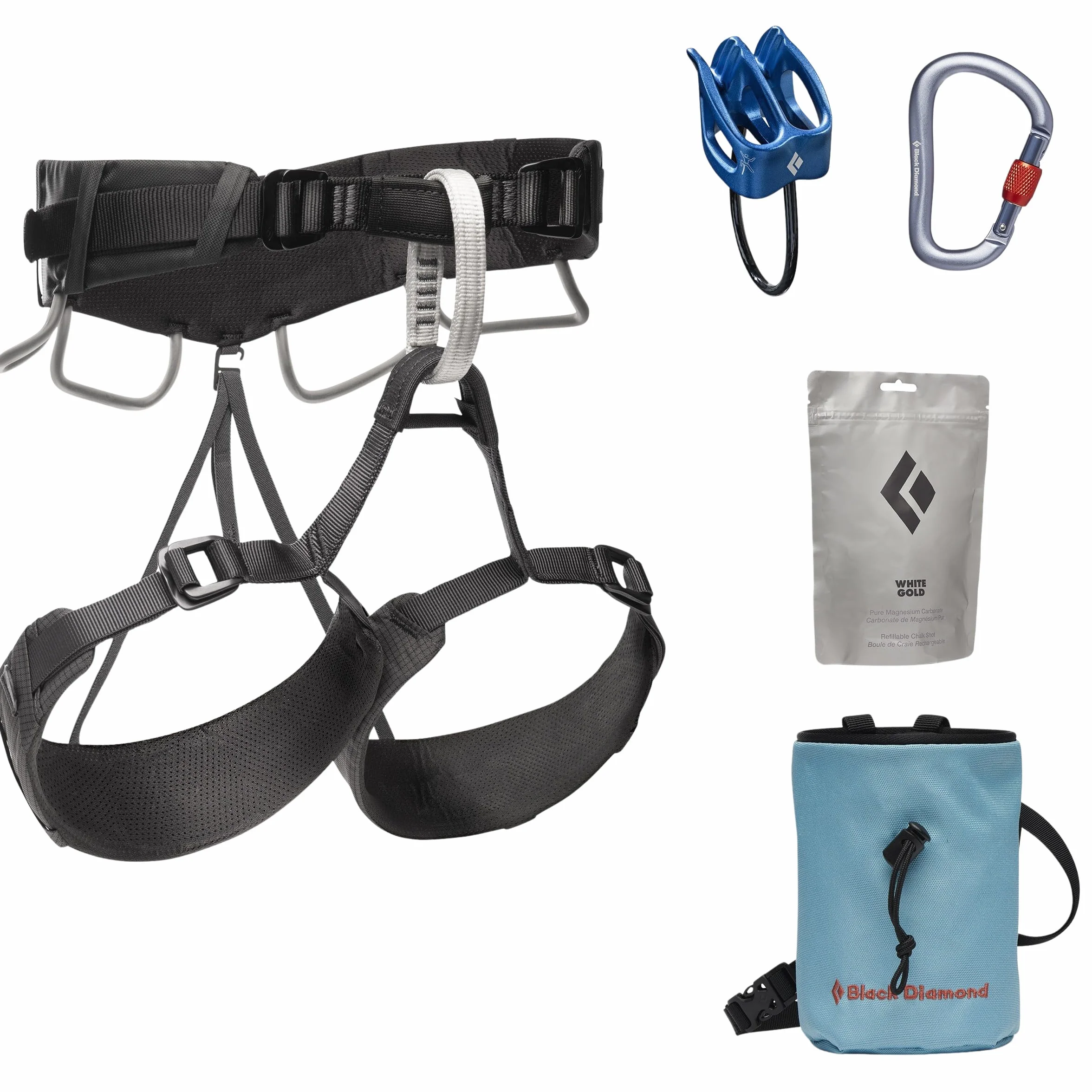 Black Diamond Unisex Momentum 4S Package Kit d'escalade, Anthracite, 61-69CM