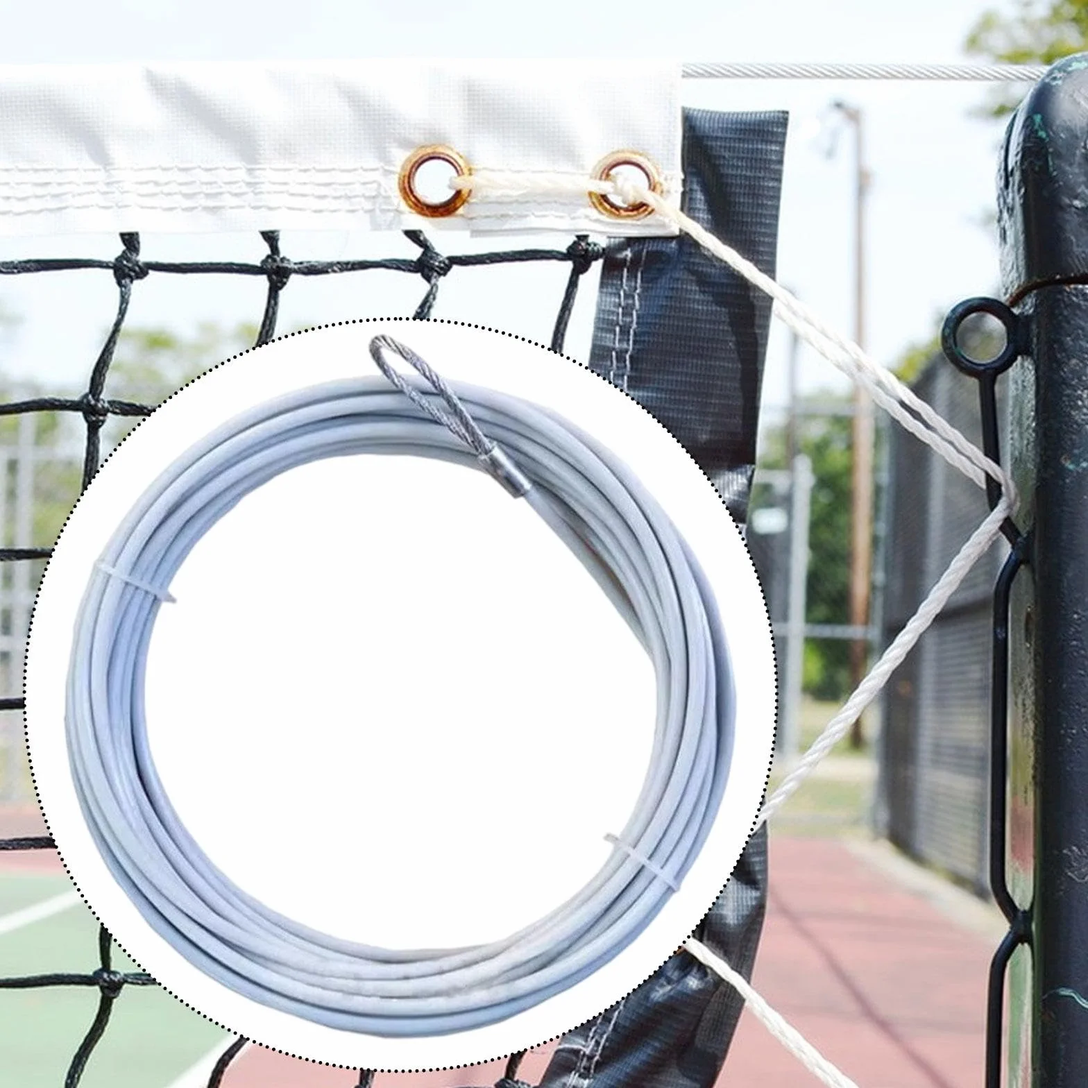 Câble de Filet de Tennis Professionnel 13,8 M, Accessoires pour Courts de Tennis, Cordon Headline
