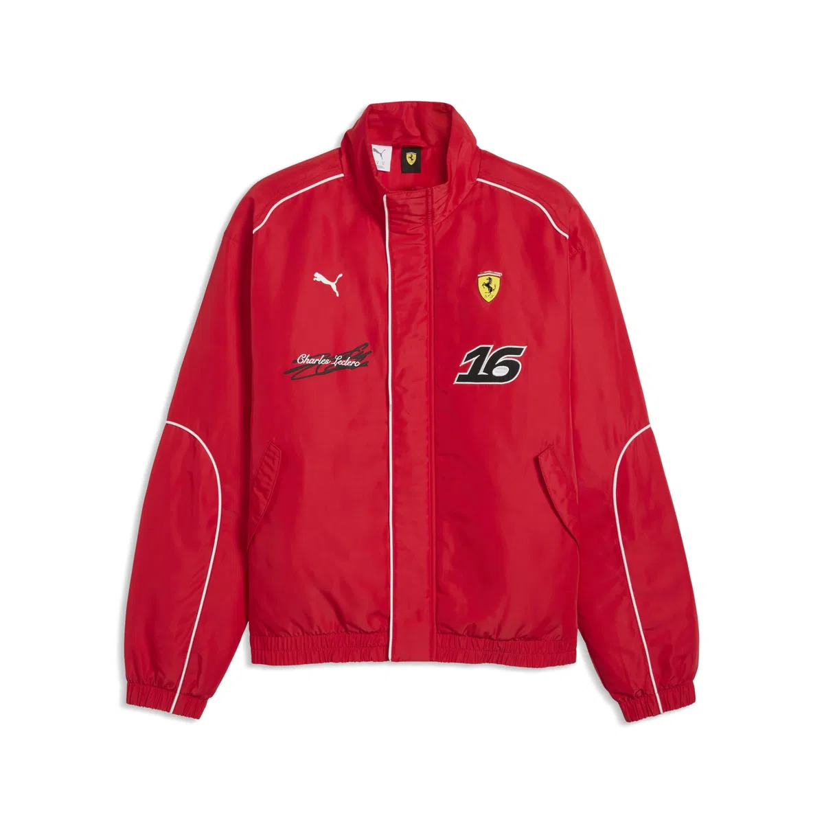 PUMA Scuderia Ferrari F1 Veste de course pilote homme Charles Leclerc – Rosso Corsa