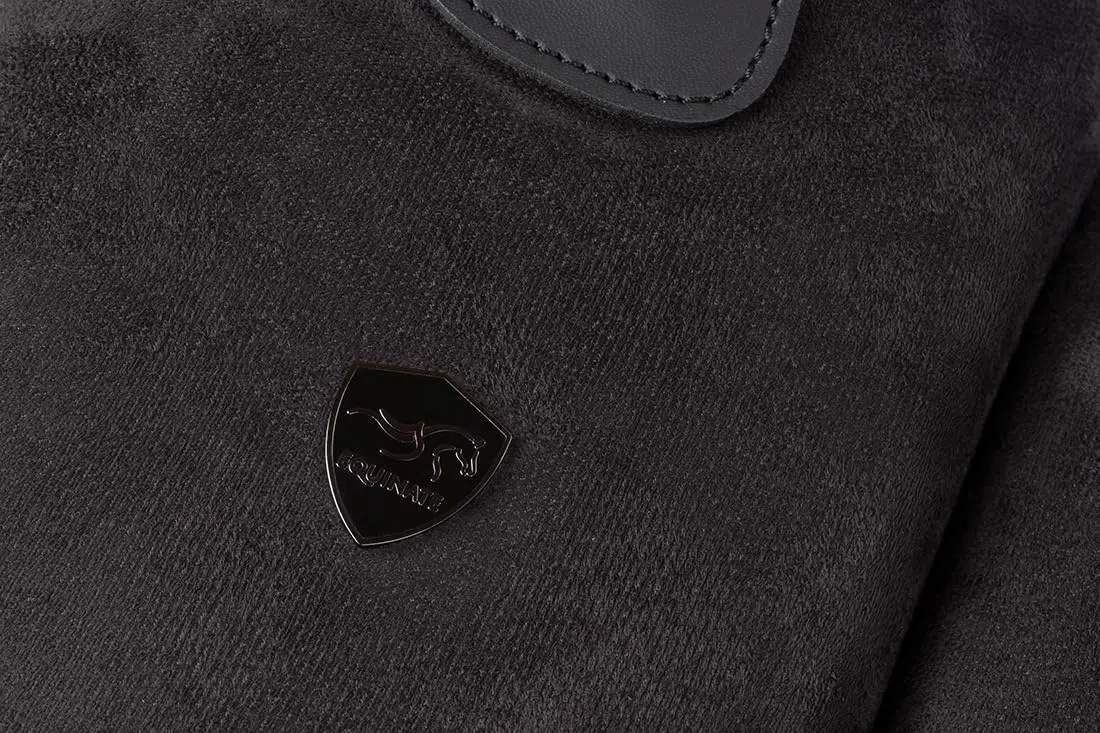 Equinate Newfield Tapis d'équitation en daim synthétique noir – Coussin Bareback avec dessous en néoprène facile d'entretien – Selle sans arbre