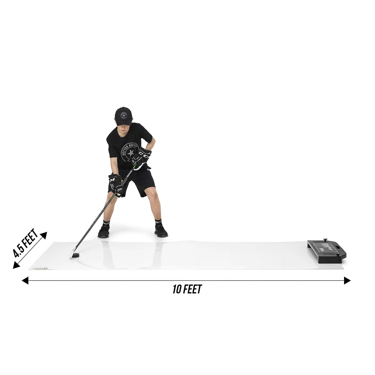 Better Hockey Extreme Roll-Up Shooting Pad XL - Taille 305 x 138 cm - Énorme Tapis de tir de Hockey - Glisse Incroyable