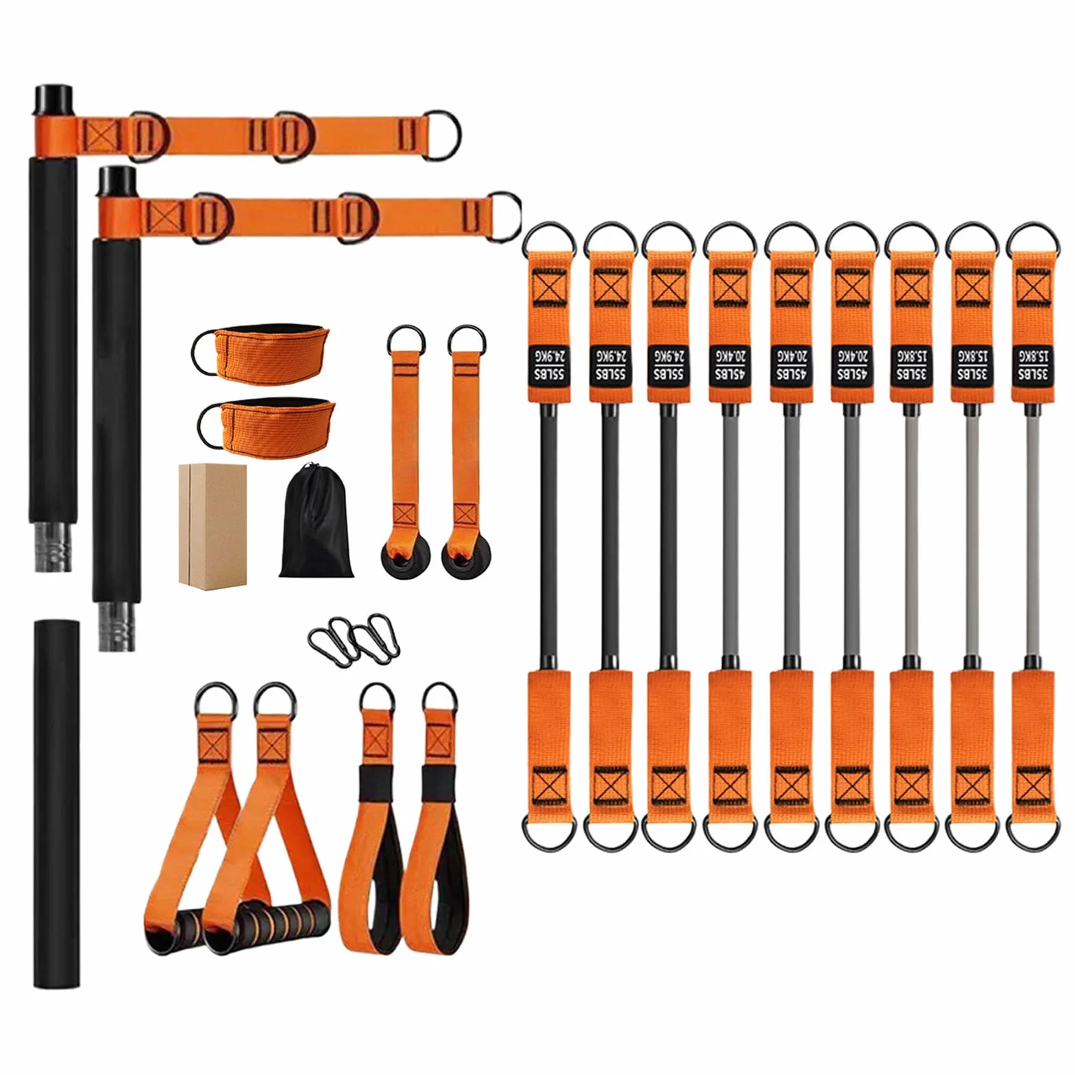Kit Barre Pilates,Équipement de Renforcement Musculaire - Matériel de Musculation pour Squats Maison Niveaux Épaules Cou Taille