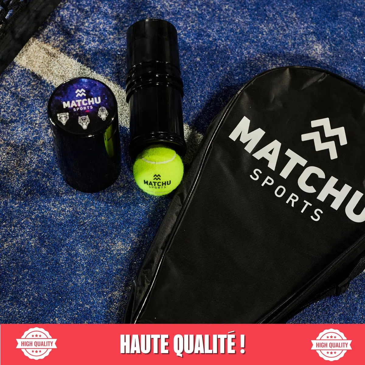 MATCHU - Régulateur de pression pour balles Padel et Tennis - Support de pression - Réparateur de pression - Ball Pressurizer - Pressure Keeper - Pressure Saver - Durée de vie prolongée - 22x8,3x CM