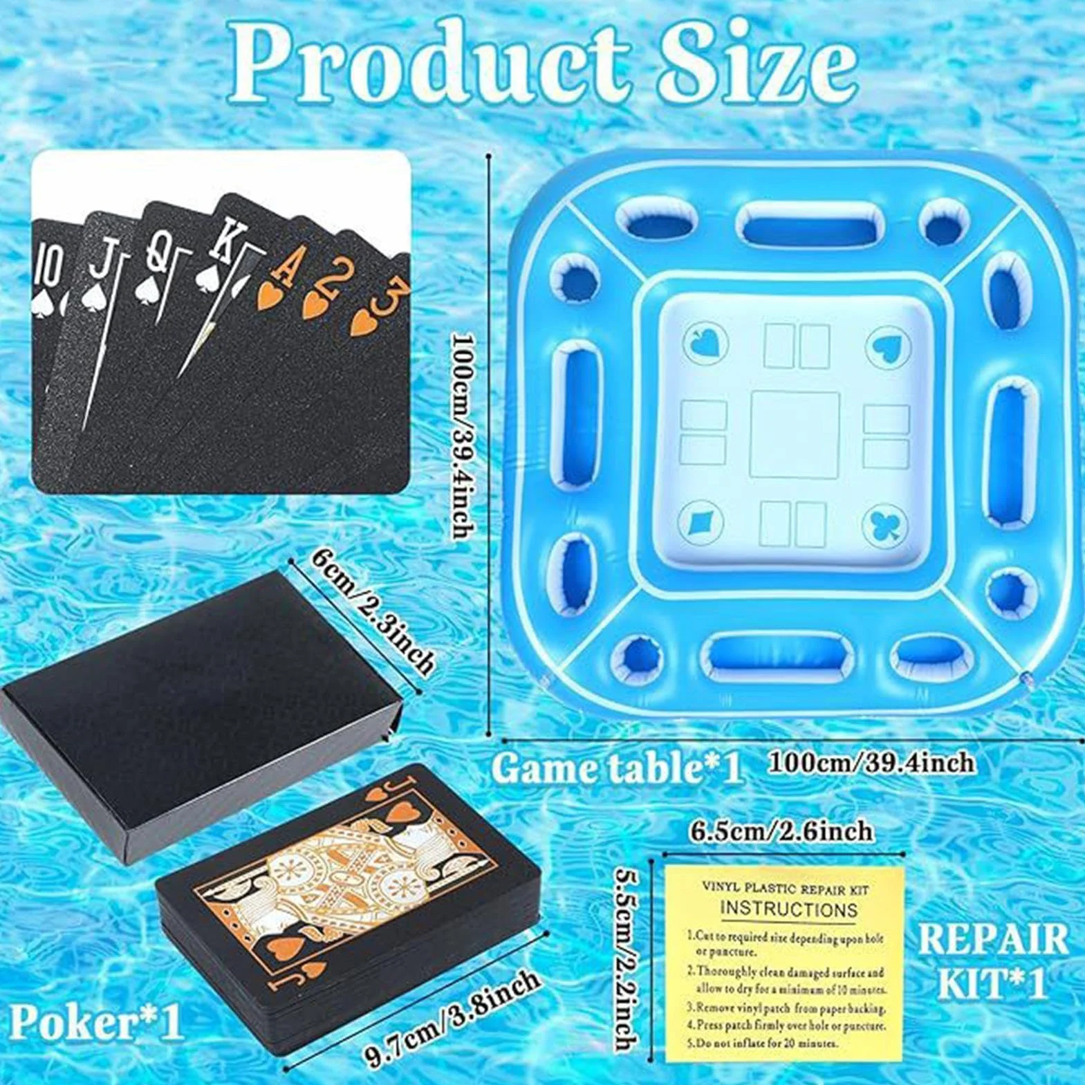Table Flottante pour Piscine - Gonflable Portable et Résistante aux Intempéries | Table Flottante pour Spa - Fête en Plein Air, Rivière, Mer, Lac, Vacances, Réunion De