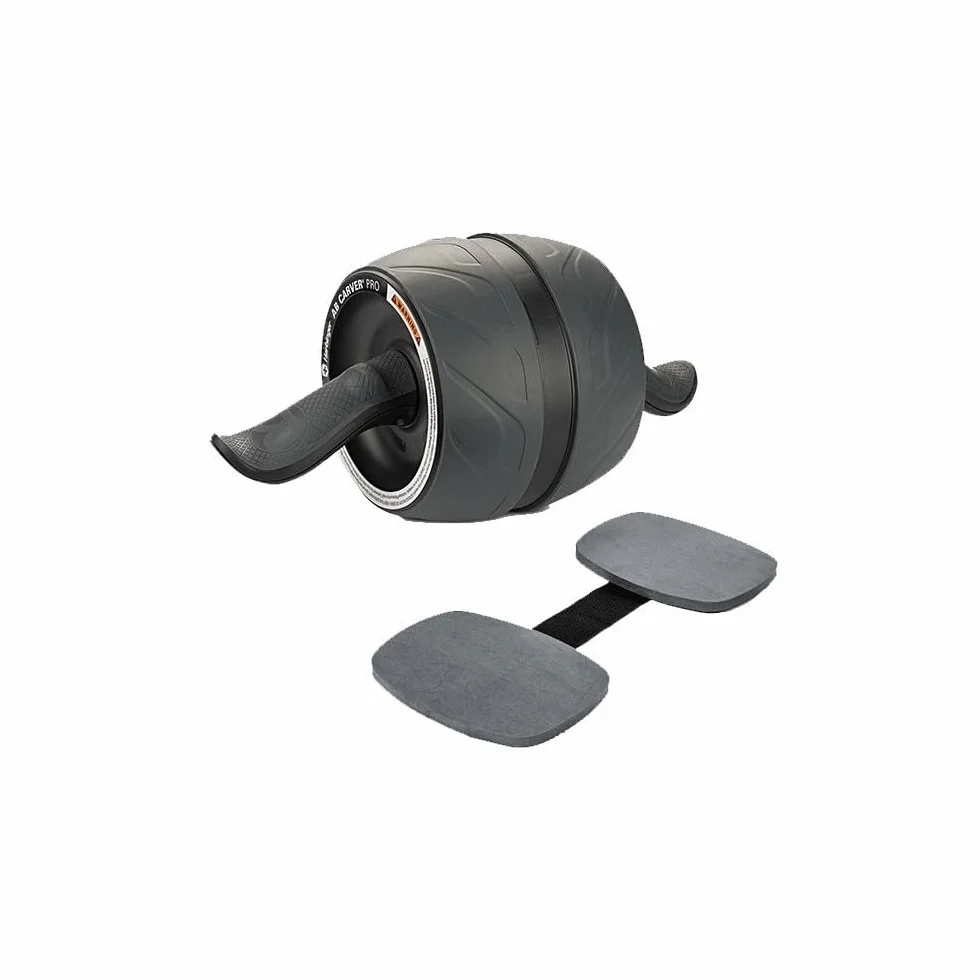 Harbinger Ab Carver Pro Rouleau abdominal large- Stabilité pour les entraînements, moteur cinétique intérieur, poignées ergonomiques, genouillère en mousse incluse pour confort,Taille unique,Noir
