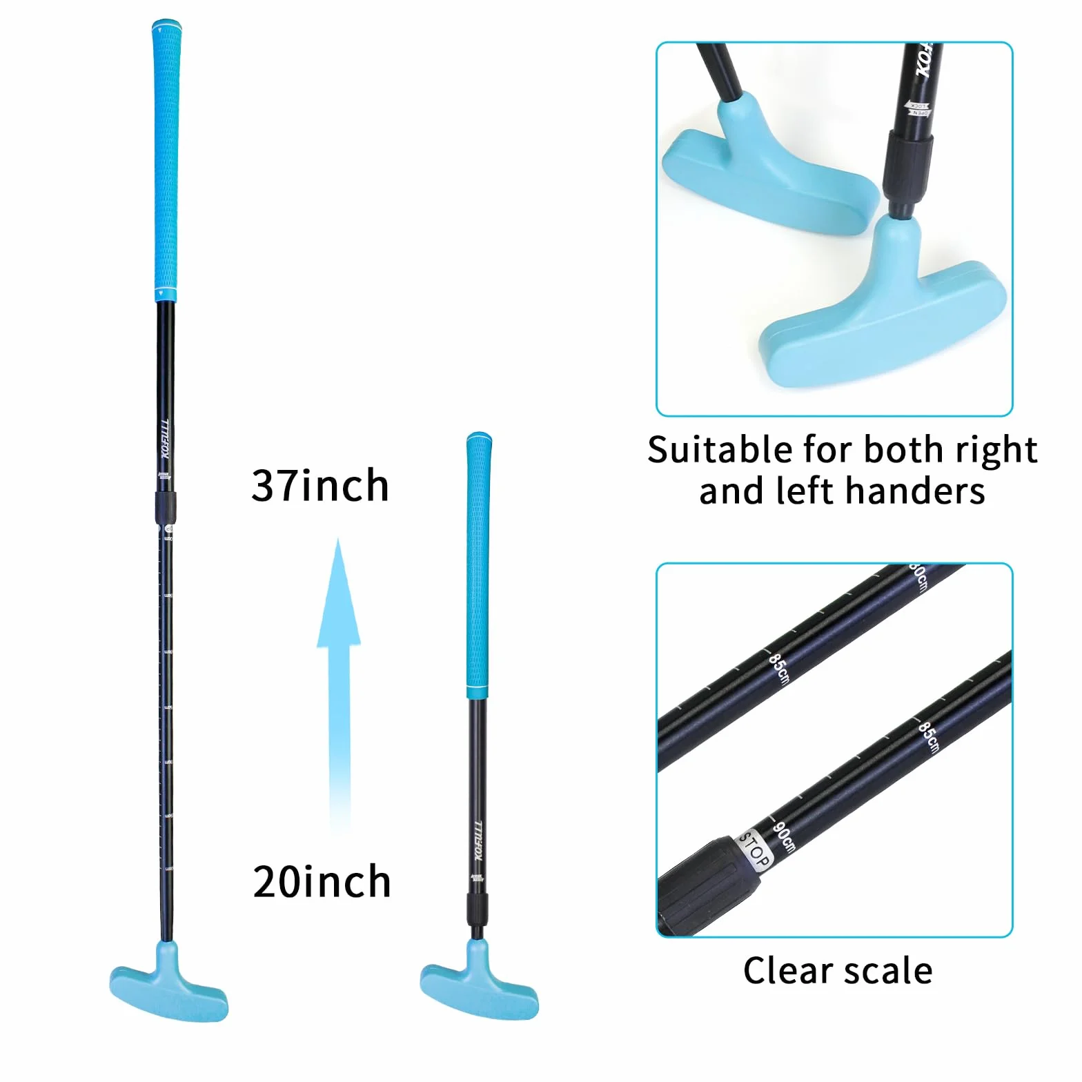 Crestgolf Mini Putter de Golf, Putter en Caoutchouc Bidirectionnel, Putter de Golf en Caoutchouc. Pack de 2/6 Putter de Golf pour Droitiers ou Gauchers