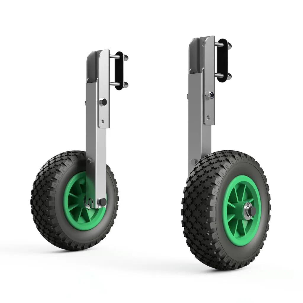 SUPROD Roues de halage Roues de Mise à l'eau pour annexes pour pneumatiques Pliable Utilisation d'une Seule Main Acier Inoxydable A4 HD200