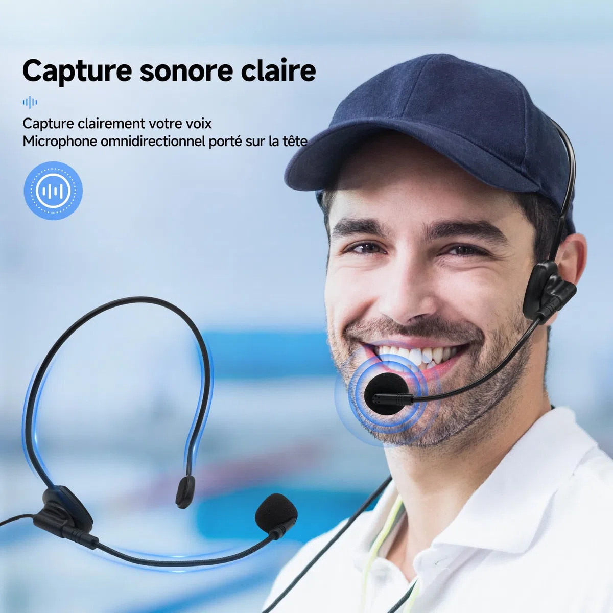 Retekess TT120 Communicateur Sous-Marin, Casque de Natation à Conduction Osseuse, Etanche IP68,120 M,Système de Communication pour L'entraînement,Club de Natation,Le Coaching (1 Émetteur 2 Récepteurs)