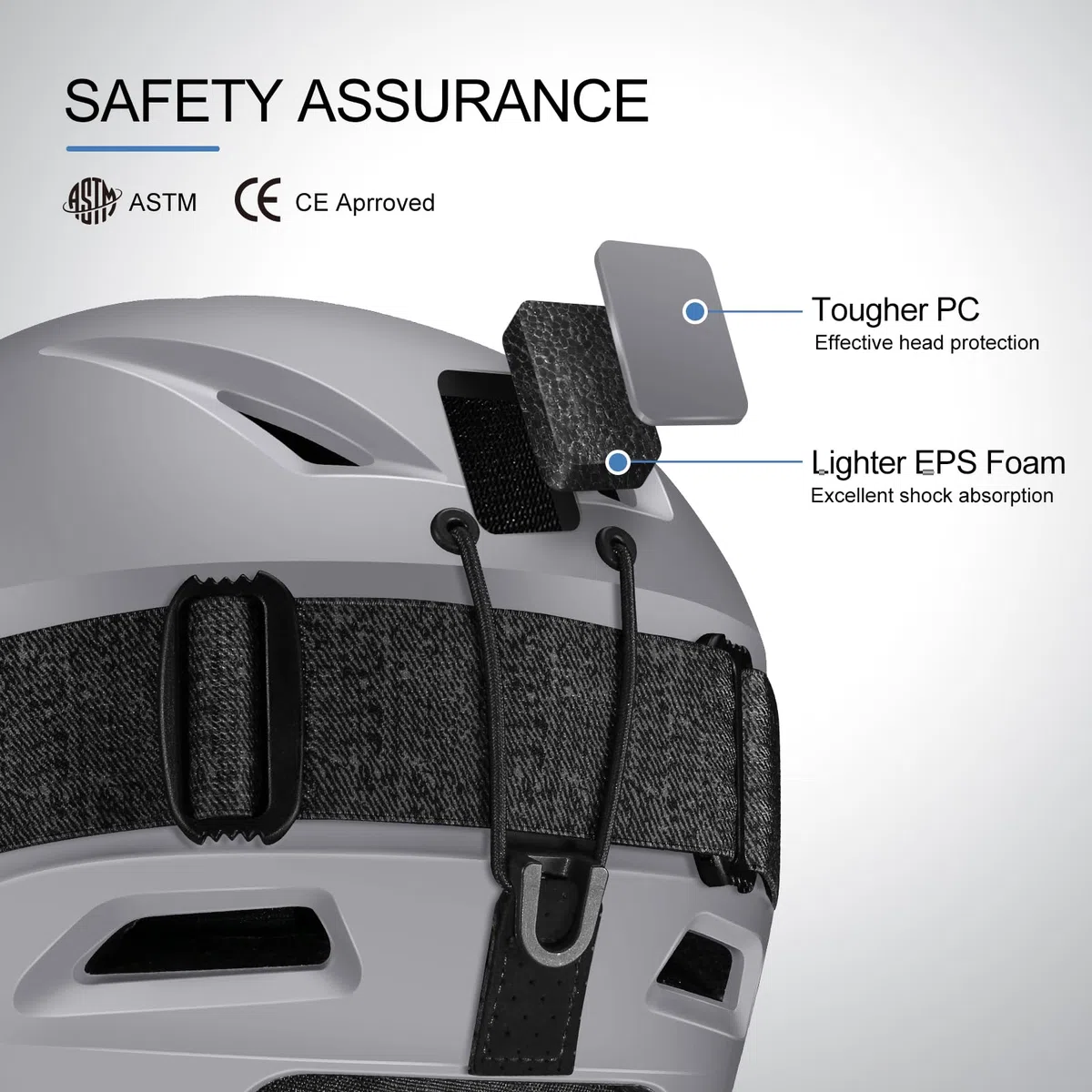 Odoland Casque de Ski, Casque de Ski avec Lunettes, Casque de Neige, Multi-Couleurs, Antichoc, Anti-Vent, Casque de Ski pour Hommes, Femmes et Jeunes, Assurant Sécurité Le Sports de Neige