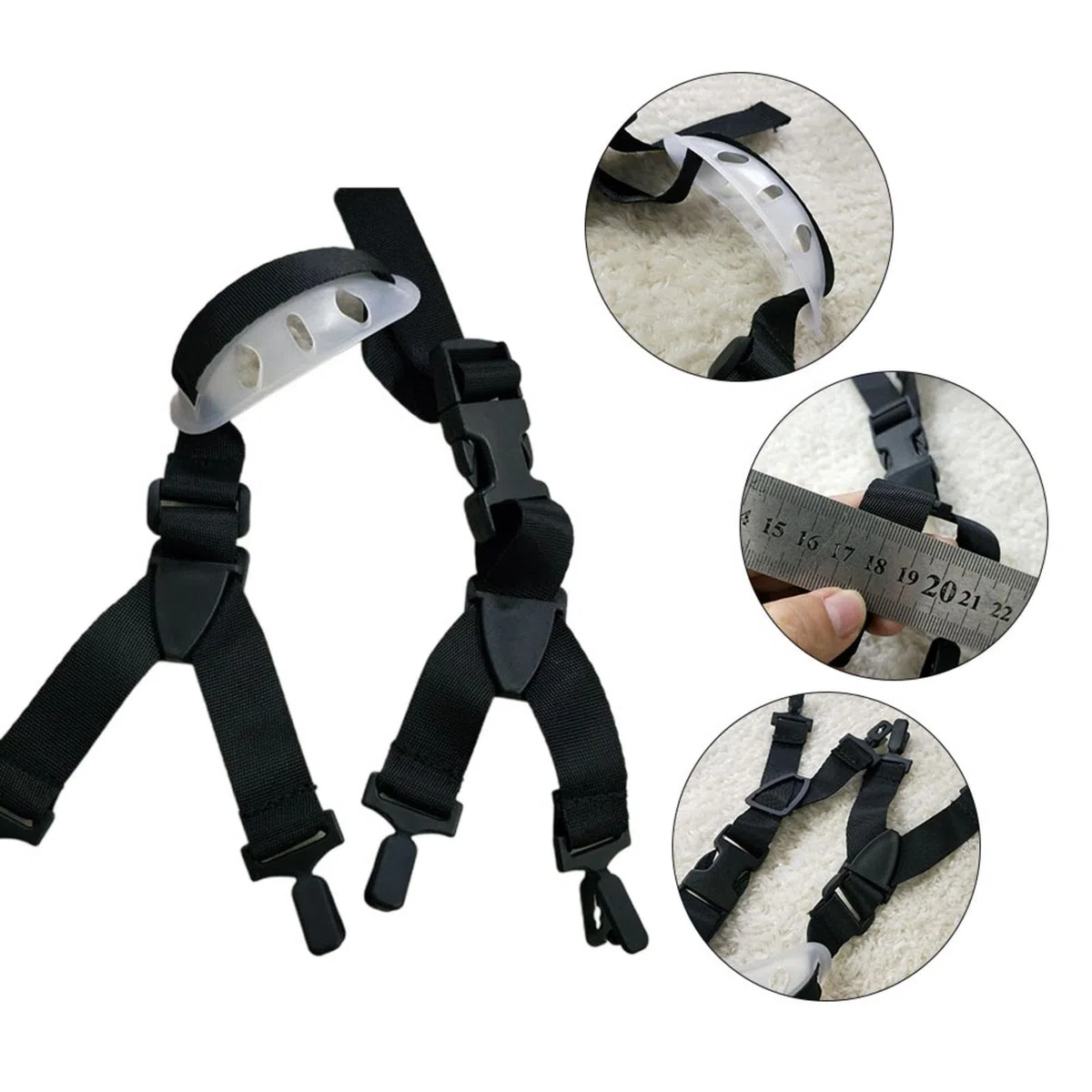 Sangle De Casque De Protection - Jugulaire Universelle Avec Boucles | Mentonnière De Casque De Protection | Jugulaire Réglable Pour Chapeau | Construction De Sécurité Avec Sangle De Casque De