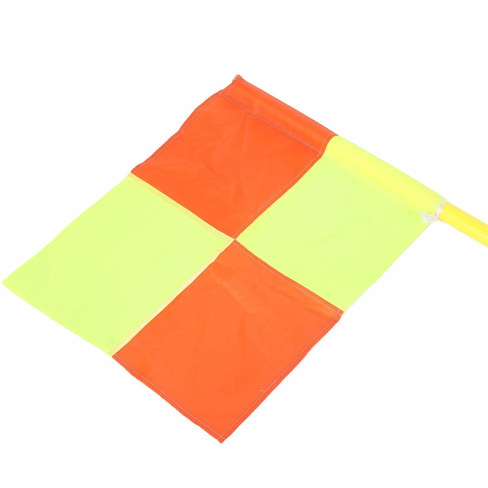Lot de 4 Drapeaux D'arbitre de Football avec 4 Drapeaux Carrés, 2 Sections de 1,5 M, équipement de Football avec Sac, pour L'entraînement en Plein Air, Léger et Portable