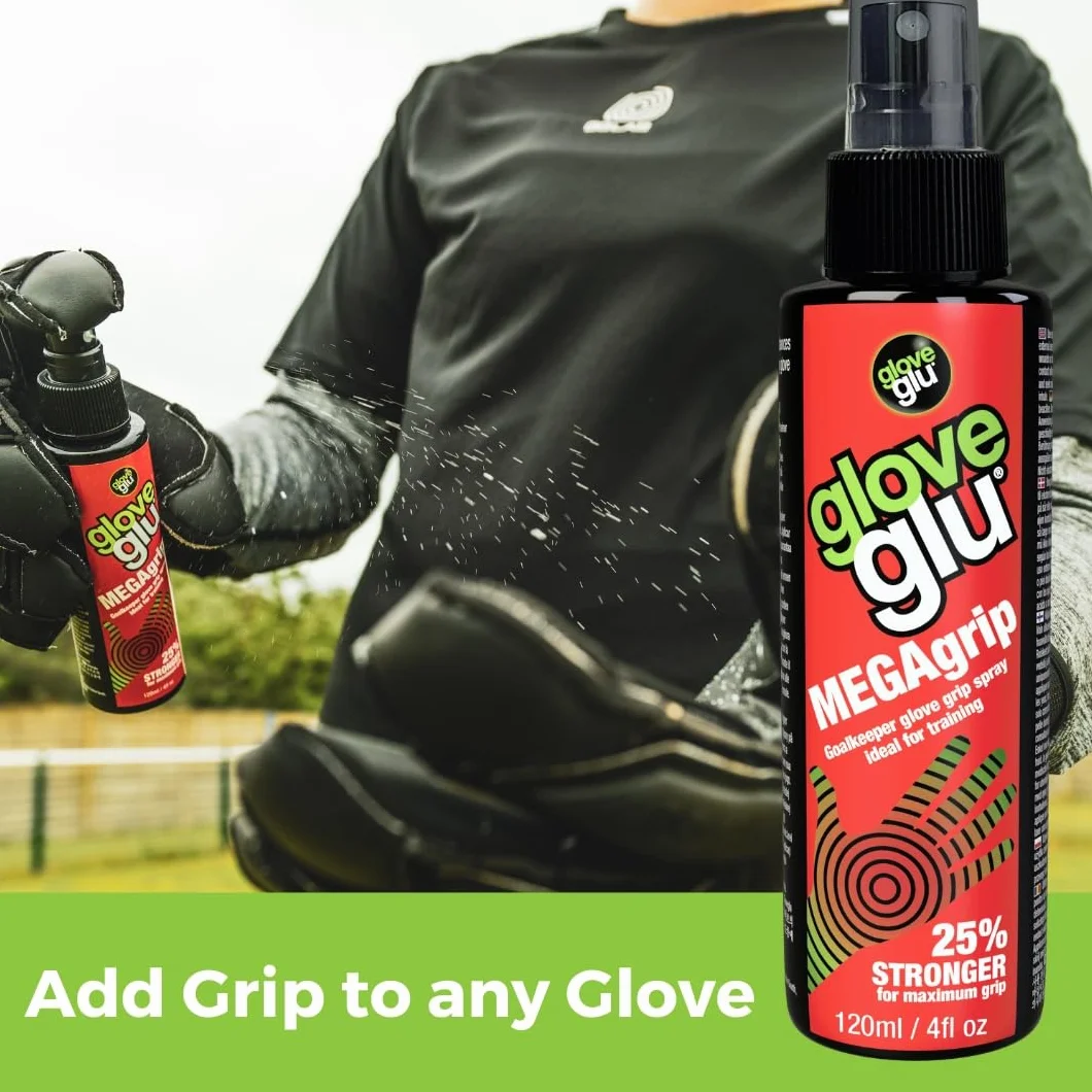 gloveglu MEGAgrip Système d'entretien des gants, Ensemble de gardien de but en 3 étapes, Gloveglu MEGAgrip, Lavage et préparation des gants, Glove Fresh, 3 x 120 ml de sprays pour gants