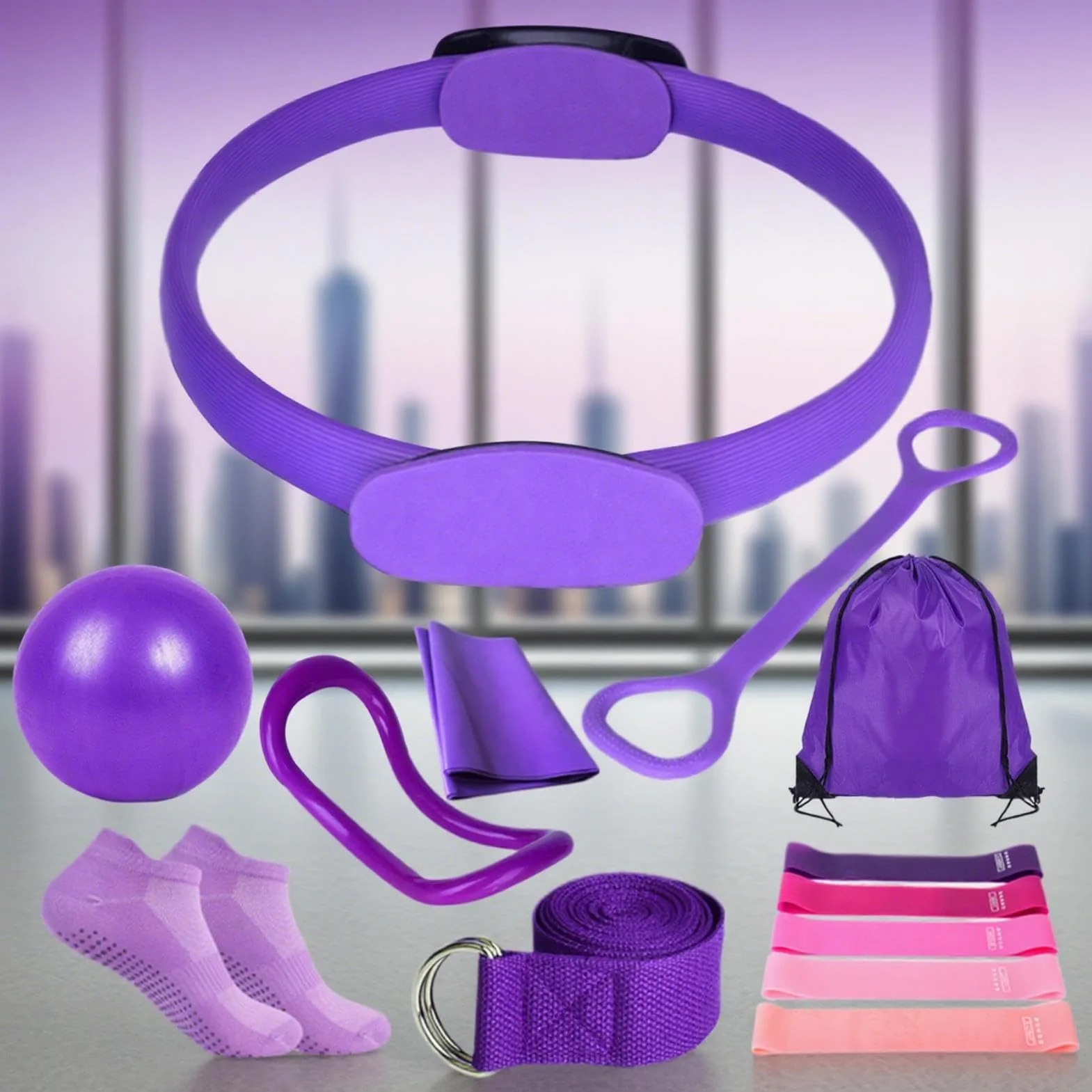 Générique Kit Pilates Maison, Ensemble De Yoga Et Pilate Femme, Pilates Essential Kit, Accessoires Entraînement À Domicile Gym Set pour Femme Enceinte, Récupération, Studio Et Entraînement À Domicile