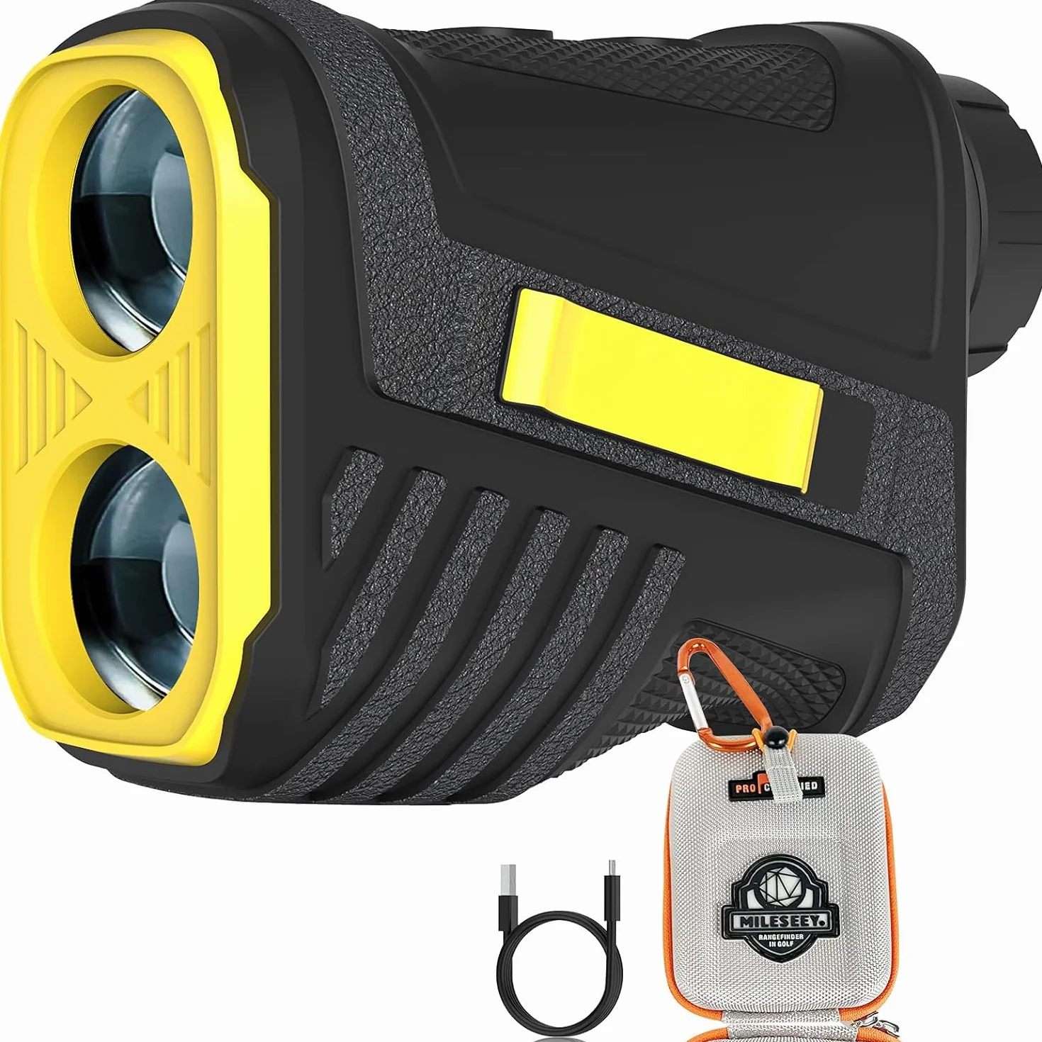 Télémètre Golf Laser, 600M Télémètre Chasse Précision ±0,5m avec Chargement USB et Compensation de Pente, Grossissement 6X pour Chasse et tir à l'arc, l'escalade, IP54 Étanche