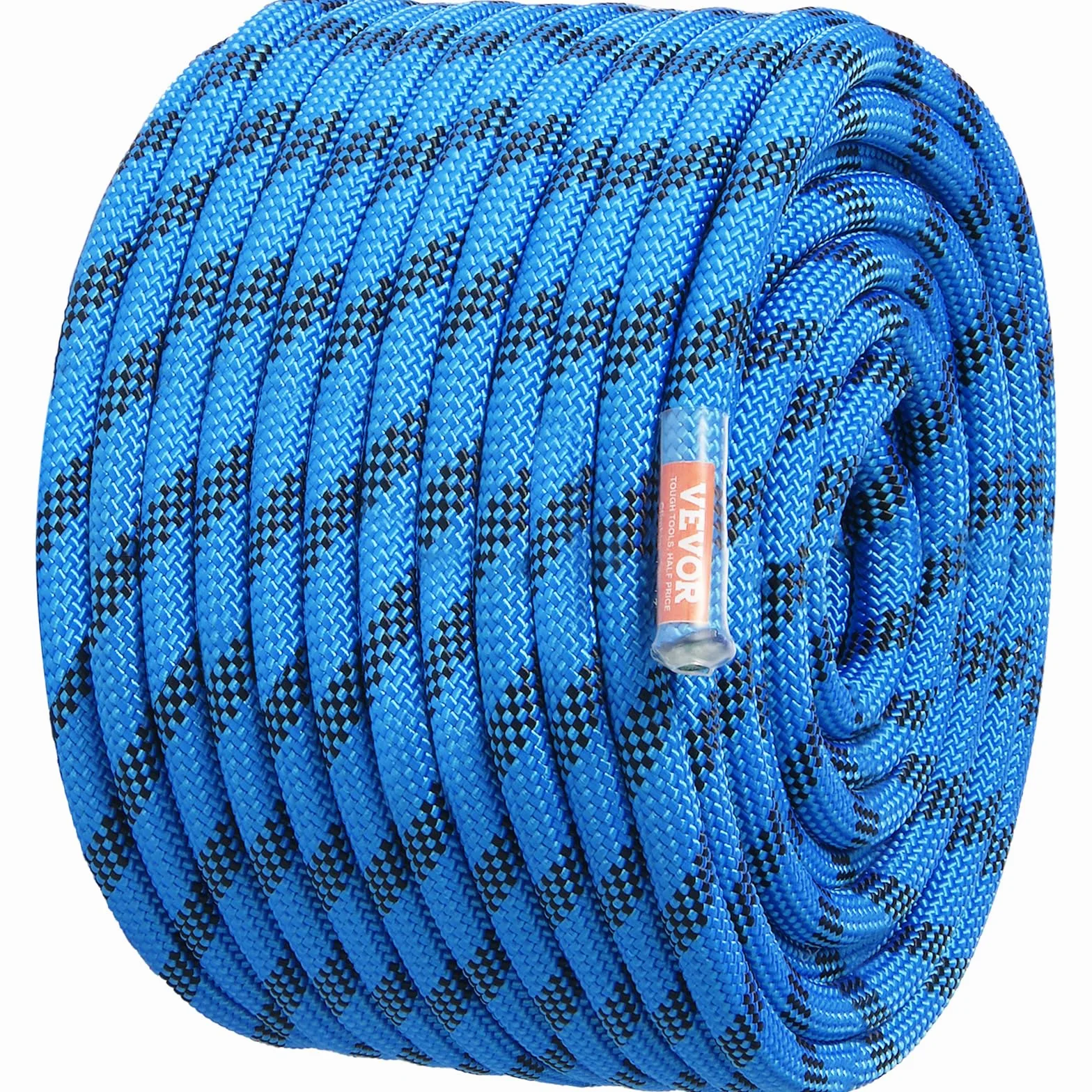 VEVOR Corde d'escalade Statique 12,7 mm 60,96 m 32 KN, Corde de Sécurité Extérieure, Bleu