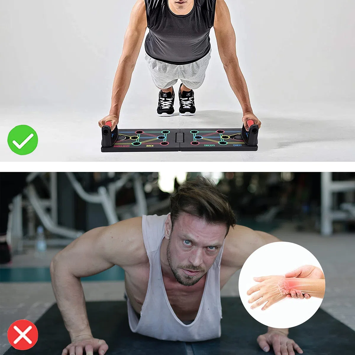 Push Up Rack Board Portable Multifonctionnelle Pliante 12 en 1, Planche Push up avec Gants de Protection et Coussinets en Silicone Antidérapants, Unisexe Appareil Musculation