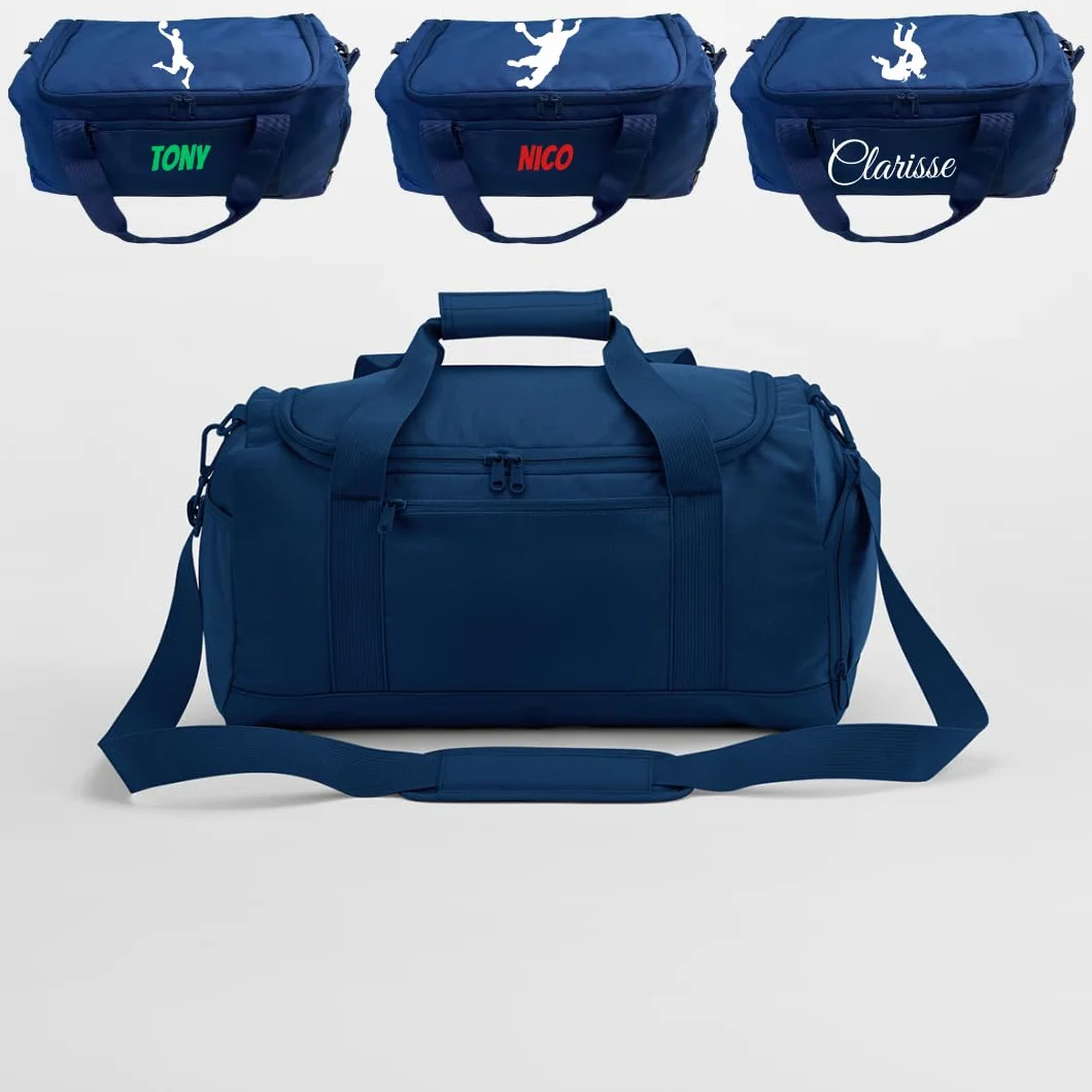 Sac de Sport Multi Sports personnalisé Motif Foot Basket Handball Judo Tennis Prénom