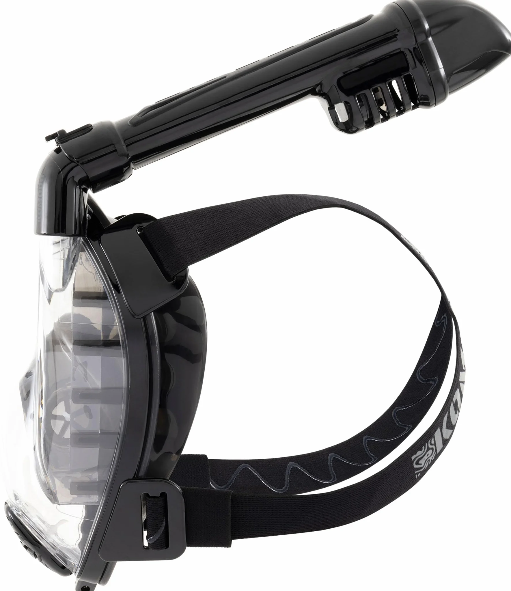 CRESSI Depuis 1946 - Komodo Full Face Masque intégral Dry pour Snorkeling Vision à 180° - CO2 Sûre - Silicone 100% Anti Buée - Tuba Latéral - Sangles Élastiques Réglables