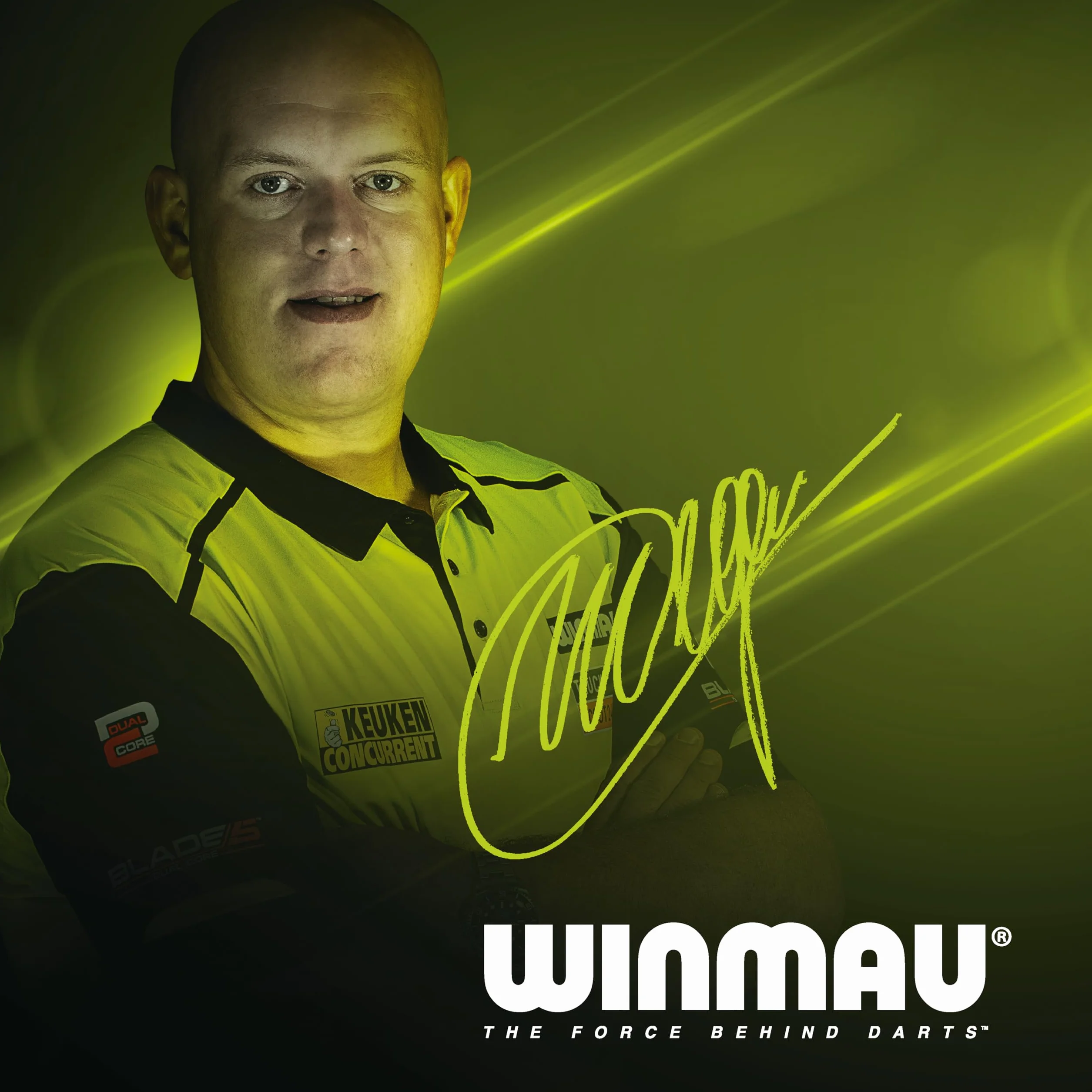 WINMAU Michael Van Gerwen MvG Dart Set with Board and Accessories