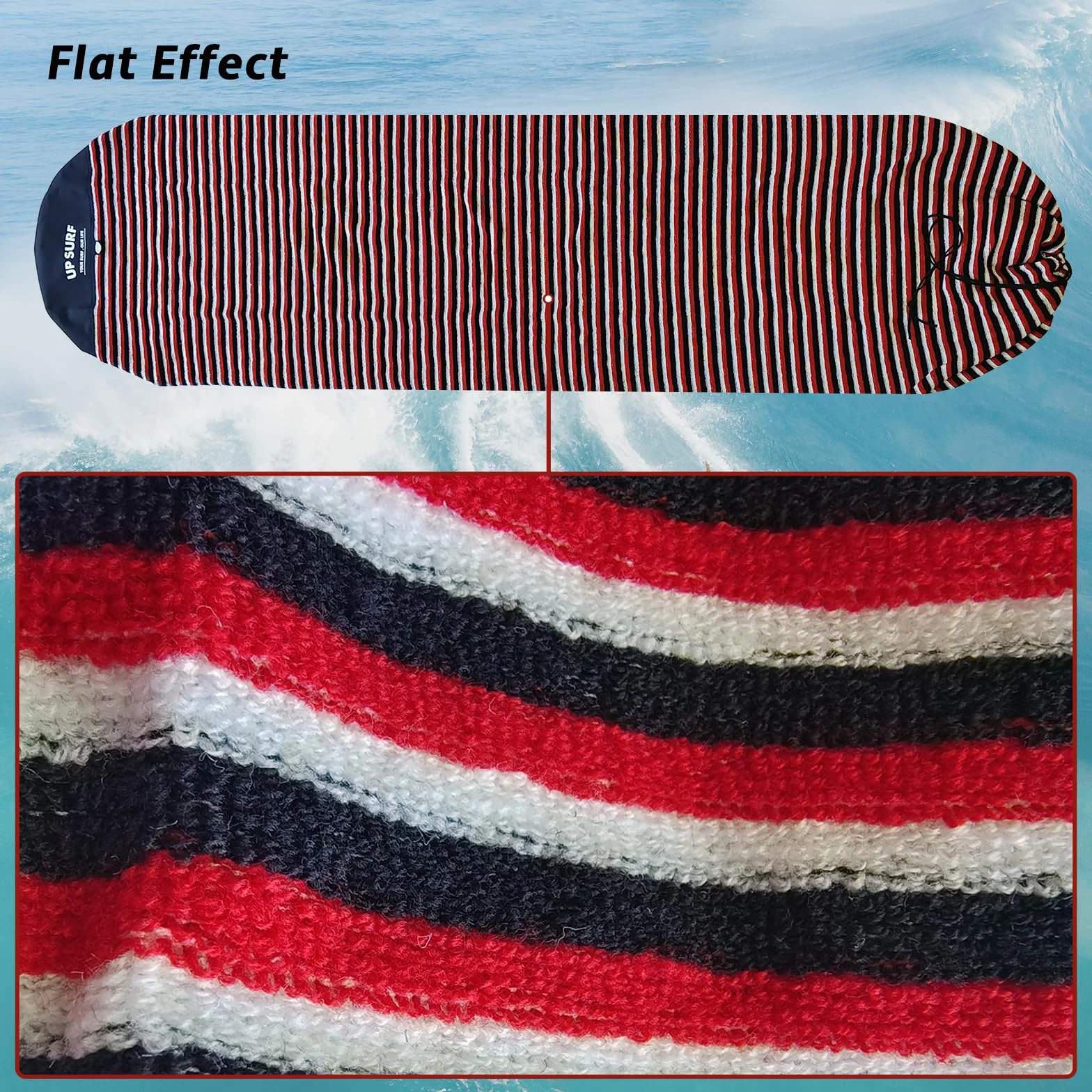 UPSURF Housse de chaussettes de surf longue pour planche de surf 2'/2'6"/2,4 m/2,9 m/3,5 m