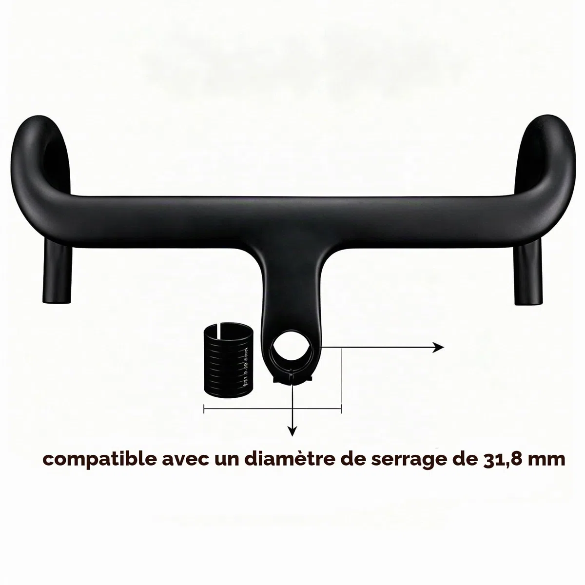 RXL SL guidon en carbonne velo de route 31.8/28.6mm intégré guidon vélo route carbone routage interne UD mat guidon course carbon 440 * 120mm