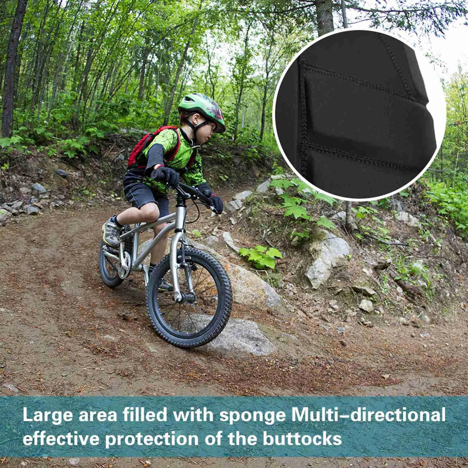 Short rembourré protection hanches fesses coccyx snowboard skate ski amovible respirant