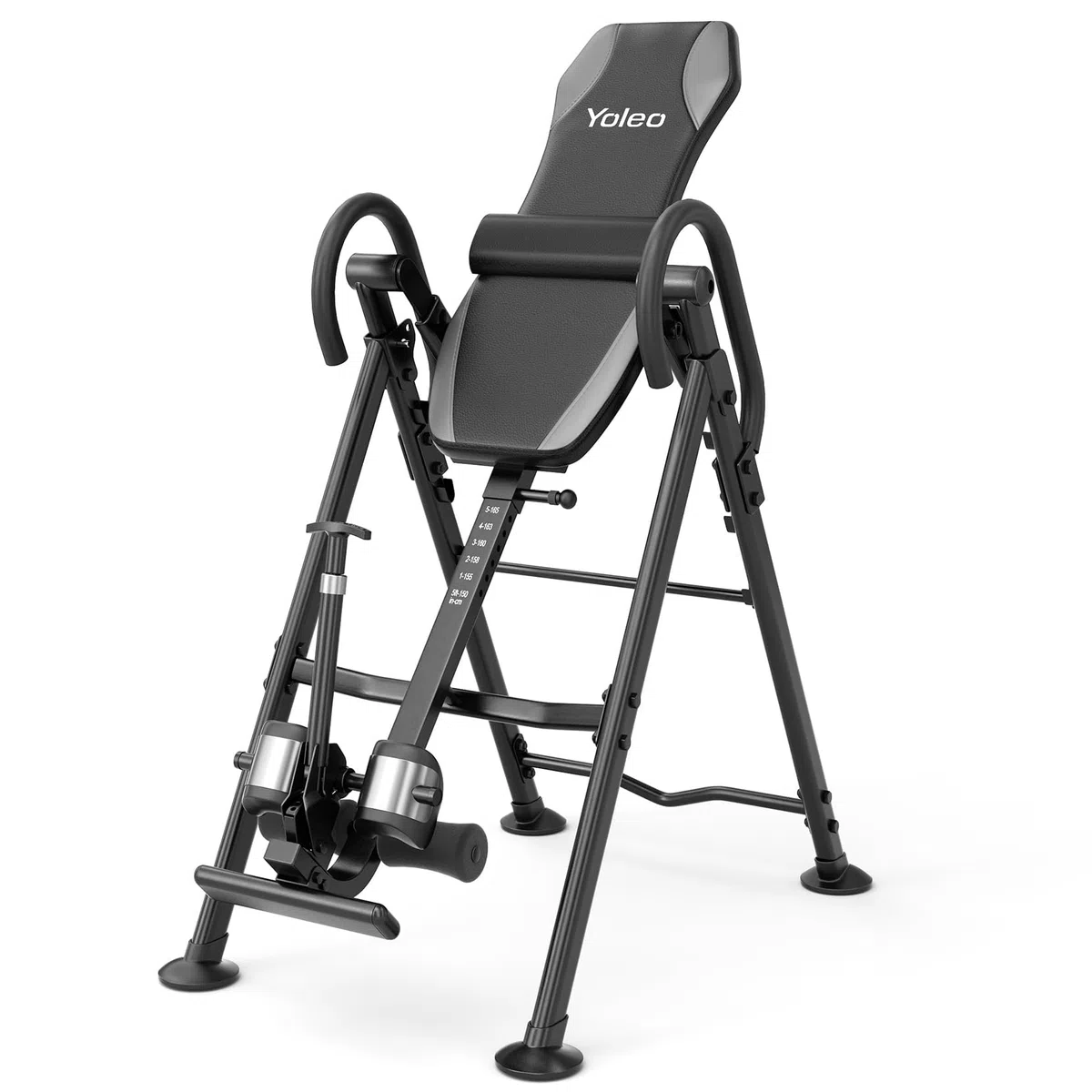 YOLEO Table d'inversion par Gravité, Robust, Angle Réglable par Gravité | Pliable, avec Coussin de Soutien Lombaire Poids de l'utilisateur jusqu'à 300 lbs