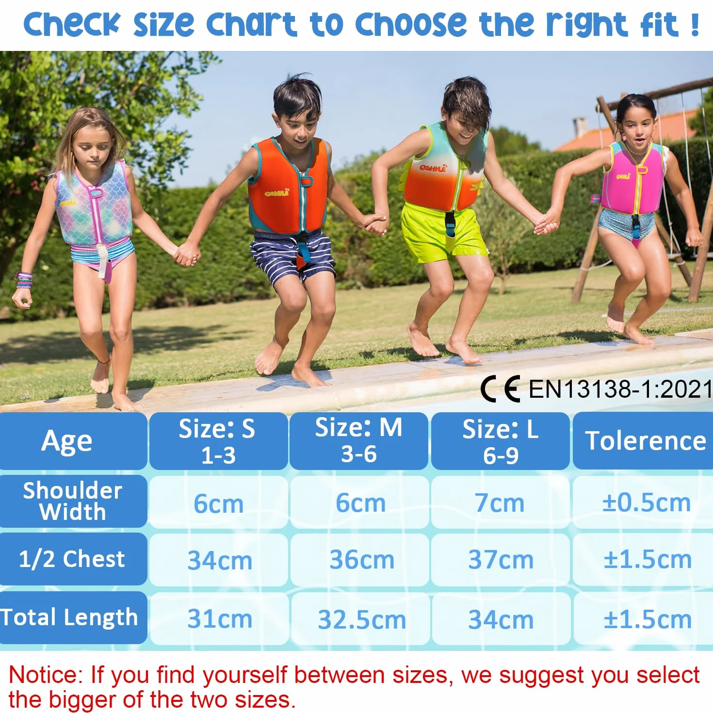Gilet de Natation Enfants Néoprène Doux Sangle Sécurité Flottaison