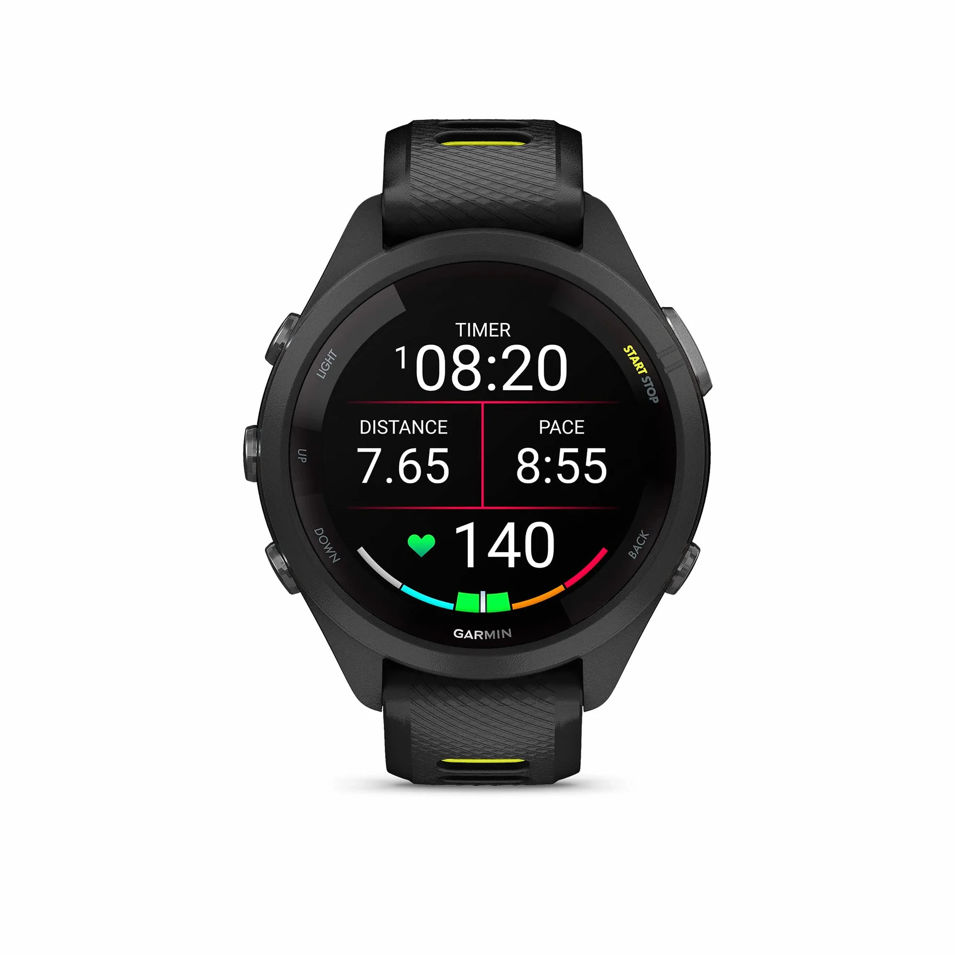 Garmin Forerunner® 265S Montre GPS, unisexe, noir/jaune citron, taille unique
