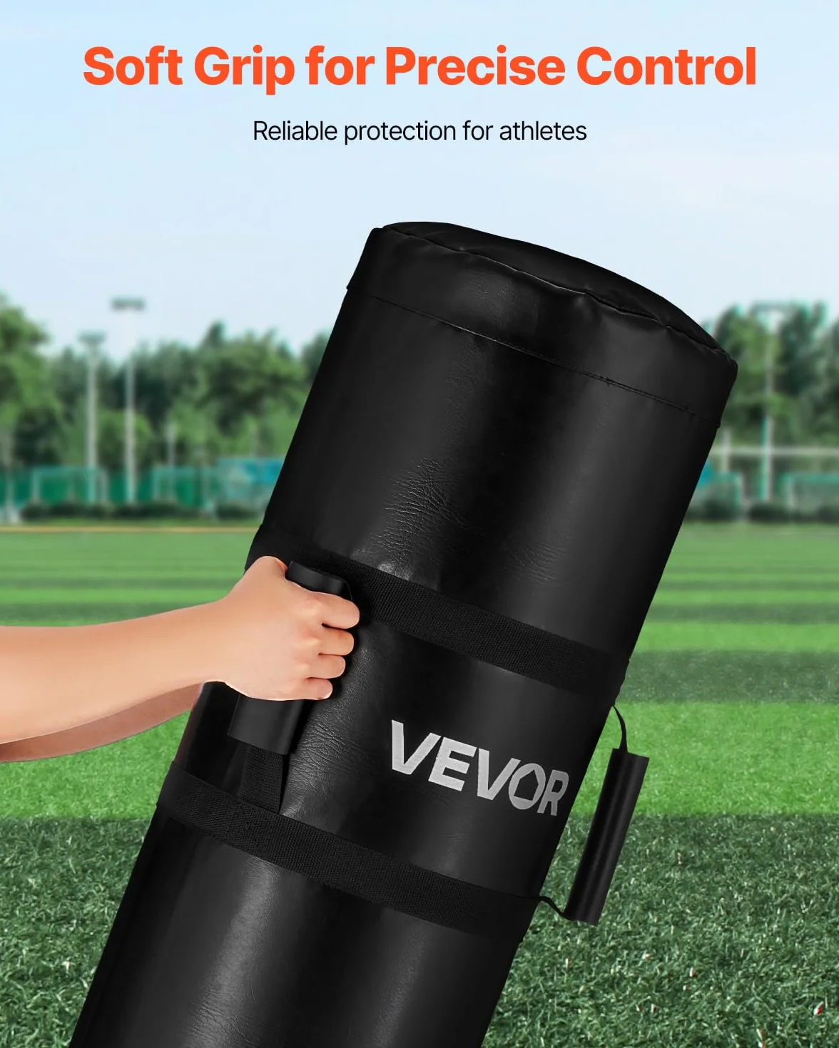 VEVOR Sac de Plaquage de Rugby 122 cm, Matériels d’Entraînement de Football Américain de en Éponge Haute Densité, Coussin de Blocage avec Poignées, pour Exercices de Tacle Arts Martiaux, Noir