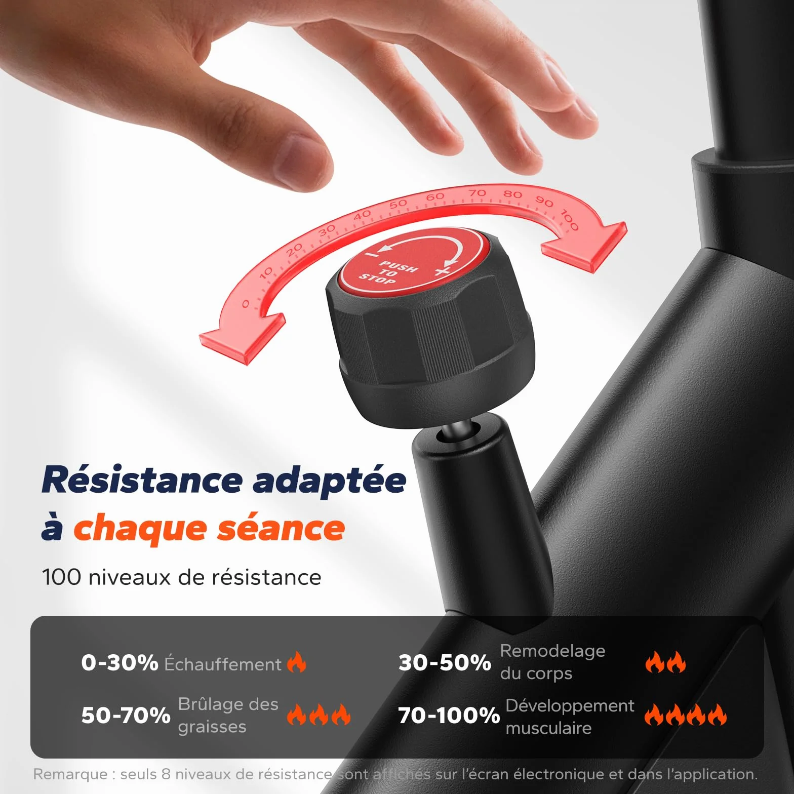 MERACH Vélo d’Appartement avec Résistance Magnétique, Vélo d’Intérieur Silencieux avec Selle à Coussin d’Air Amortissant, Écran LCD, Application Dédiée, Cadre en H Stable, Charge jusqu’à 150KG