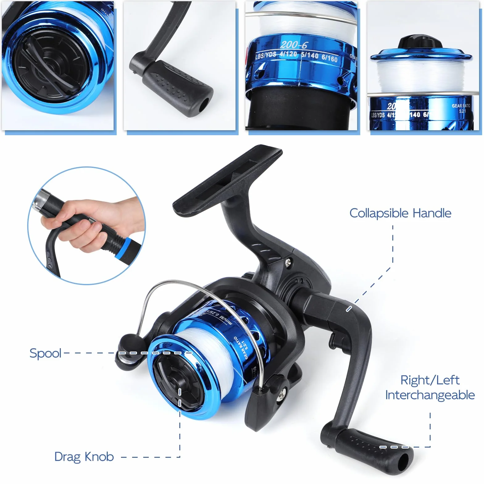 Kit de Canne à Pêche pour Enfants,180cm Combo Télescopique Canne et Moulinet pour Débutants avec Moulinet Spincast, Equipement de Pêche, Kit Peche pour Garçons, Filles, Tout-Petits