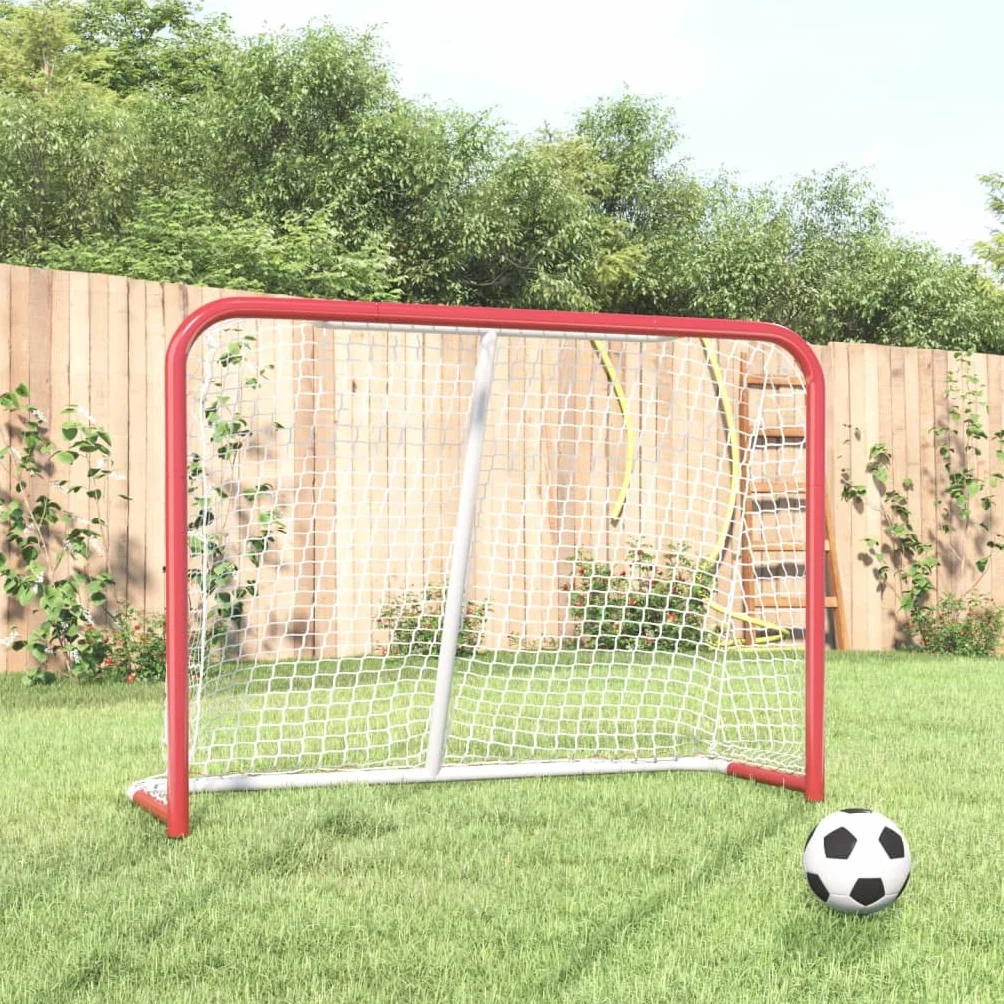 Générique But de Hockey avec Filet Rouge et Blanc 153x60x118 cm,Équipements Sportifs, Divers Sports, Hockey sur Gazon & Lacrosse, Buts de Hockey sur Gazon, Rouge (Poids 8.88KG)
