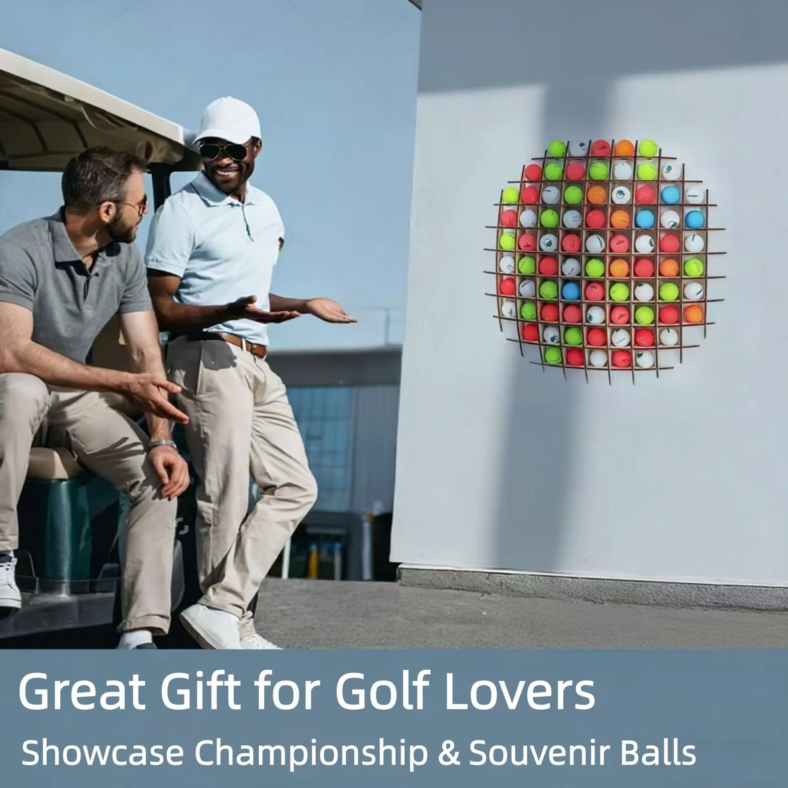 Présentoir pour balles de Golf en Forme de Balle, Peut contenir jusqu'à 78 balles de Golf, idéal pour Les collectionneurs